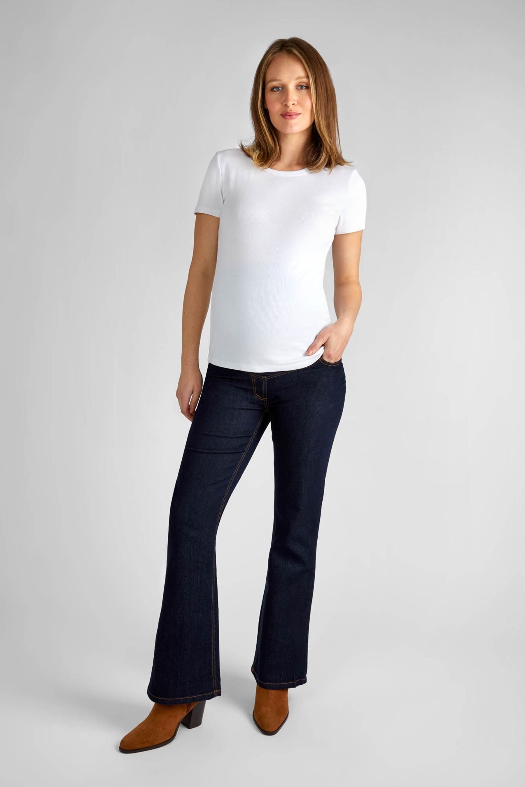 Dark Wash JoJo Maman Bébé Bootcut Maternity Jeans