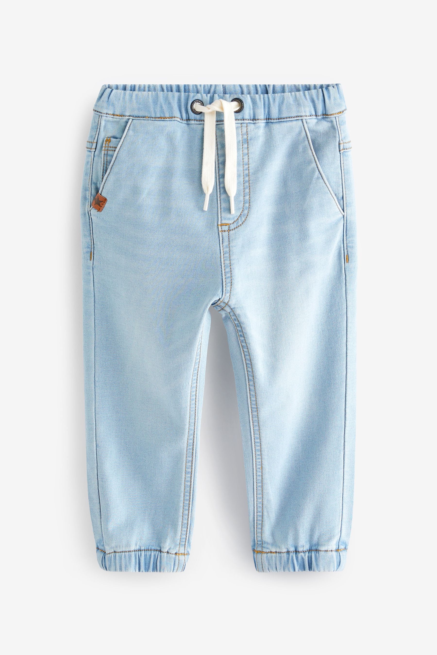 Light Blue Denim Regular Fit Jogger Jeans With Comfort Stretch (3mths-7yrs)