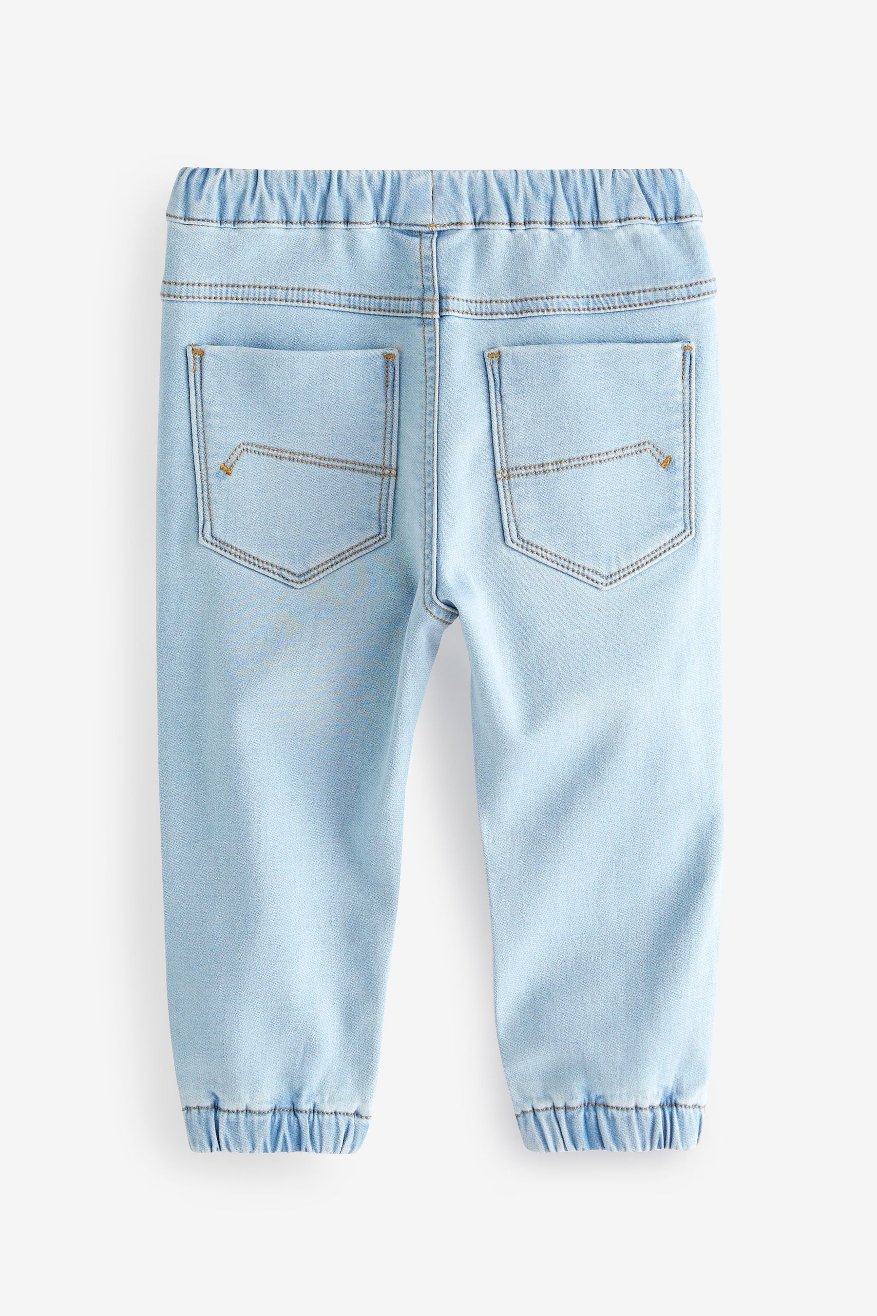 Light Blue Denim Regular Fit Jogger Jeans With Comfort Stretch (3mths-7yrs)