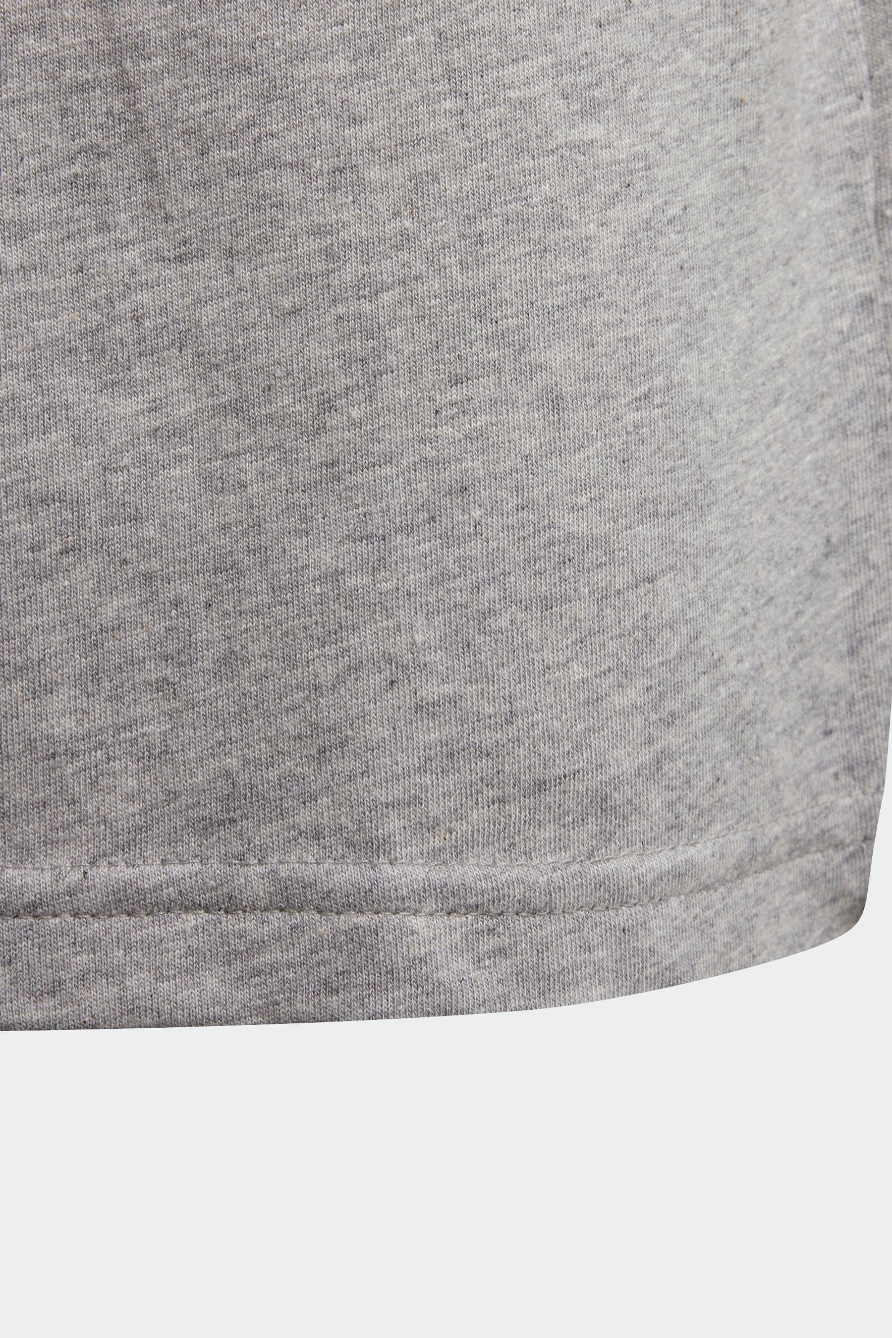 adidas Grey Essentials 3 Stripes 100% Cotton T-Shirt