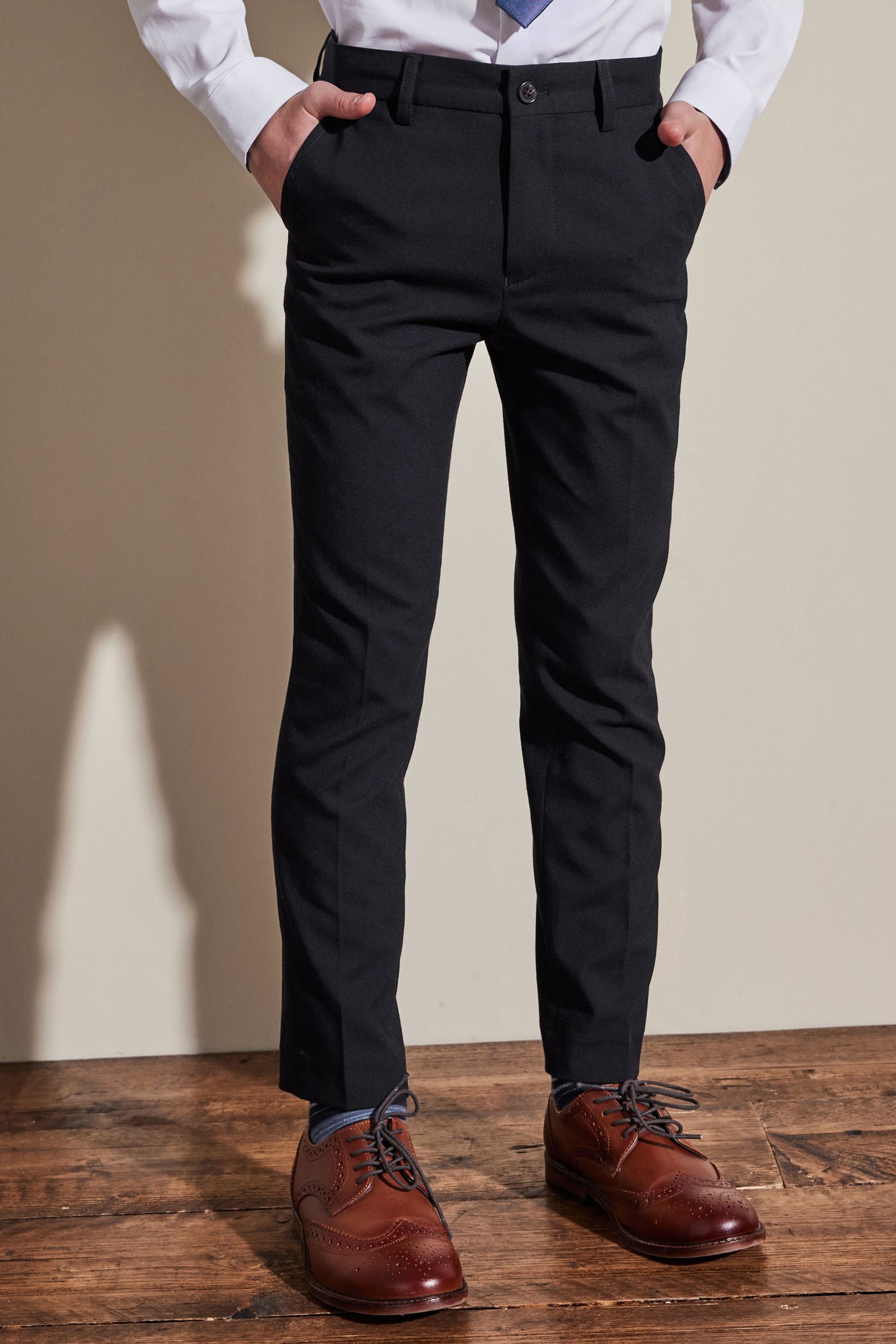 Navy Blue Suit Trousers (12mths-16yrs)