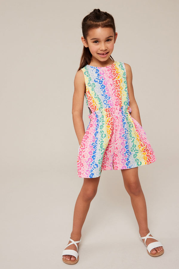 Rainbow Animal Cut-Out Detail Playsuit (3-16yrs)