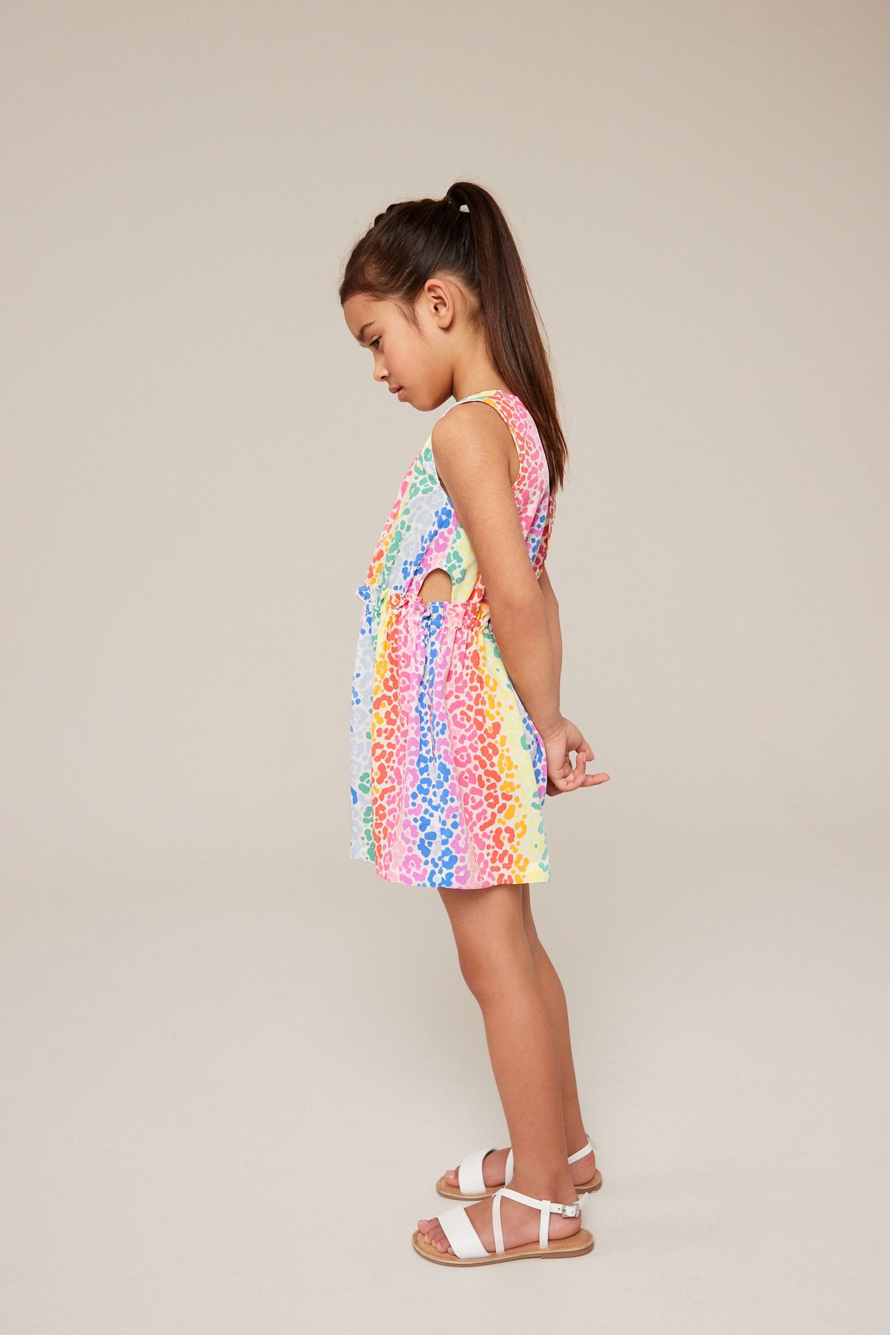 Rainbow Animal Cut-Out Detail Playsuit (3-16yrs)