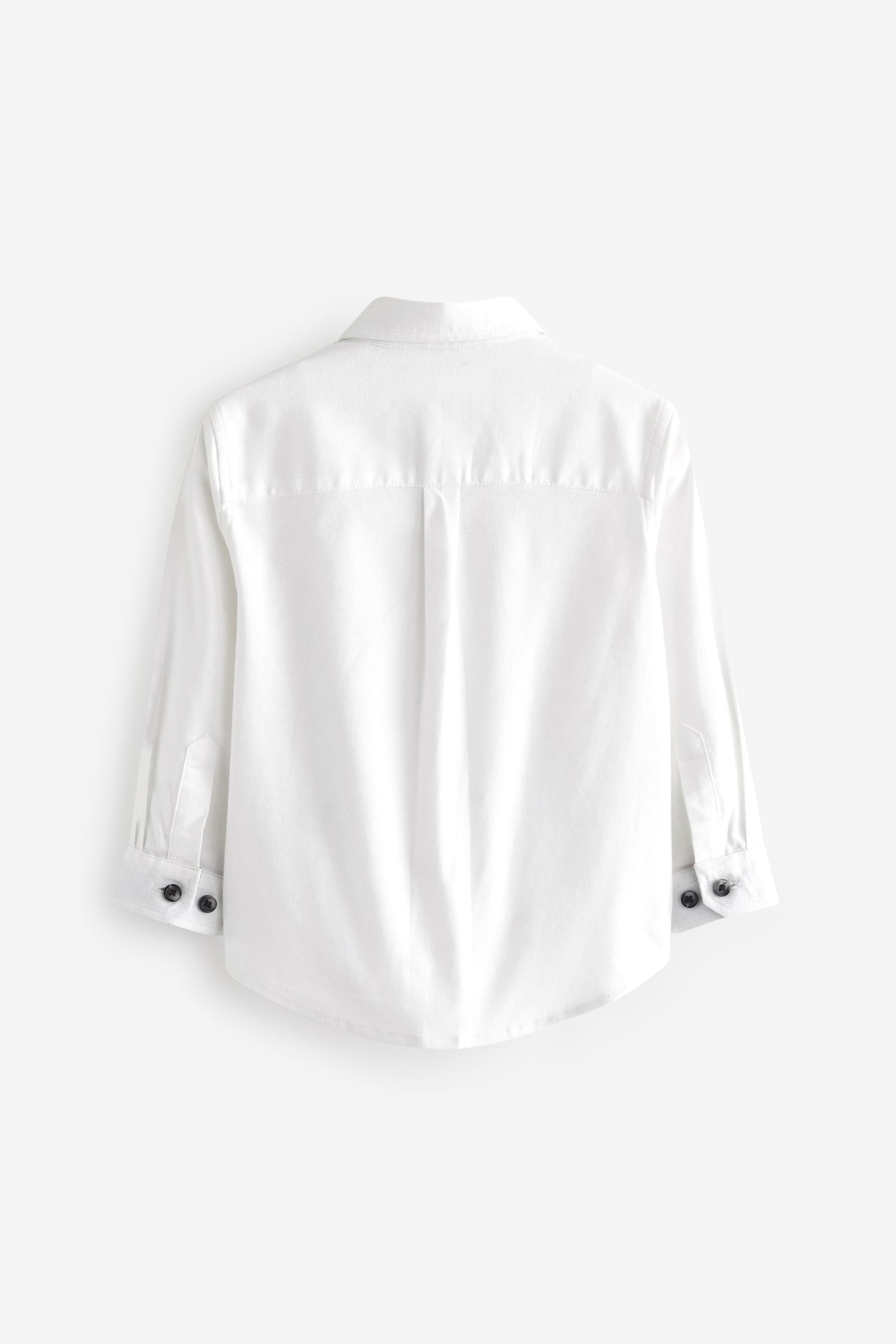 White Long Sleeve Trimmed Oxford Shirt (3mths-7yrs)