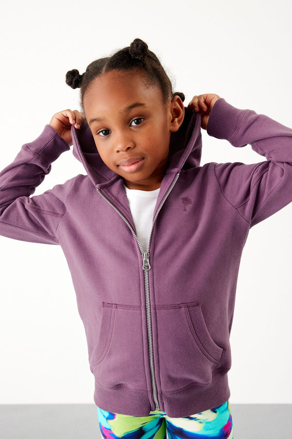 Berry Purple Zip Through Hoodie (3-16yrs)