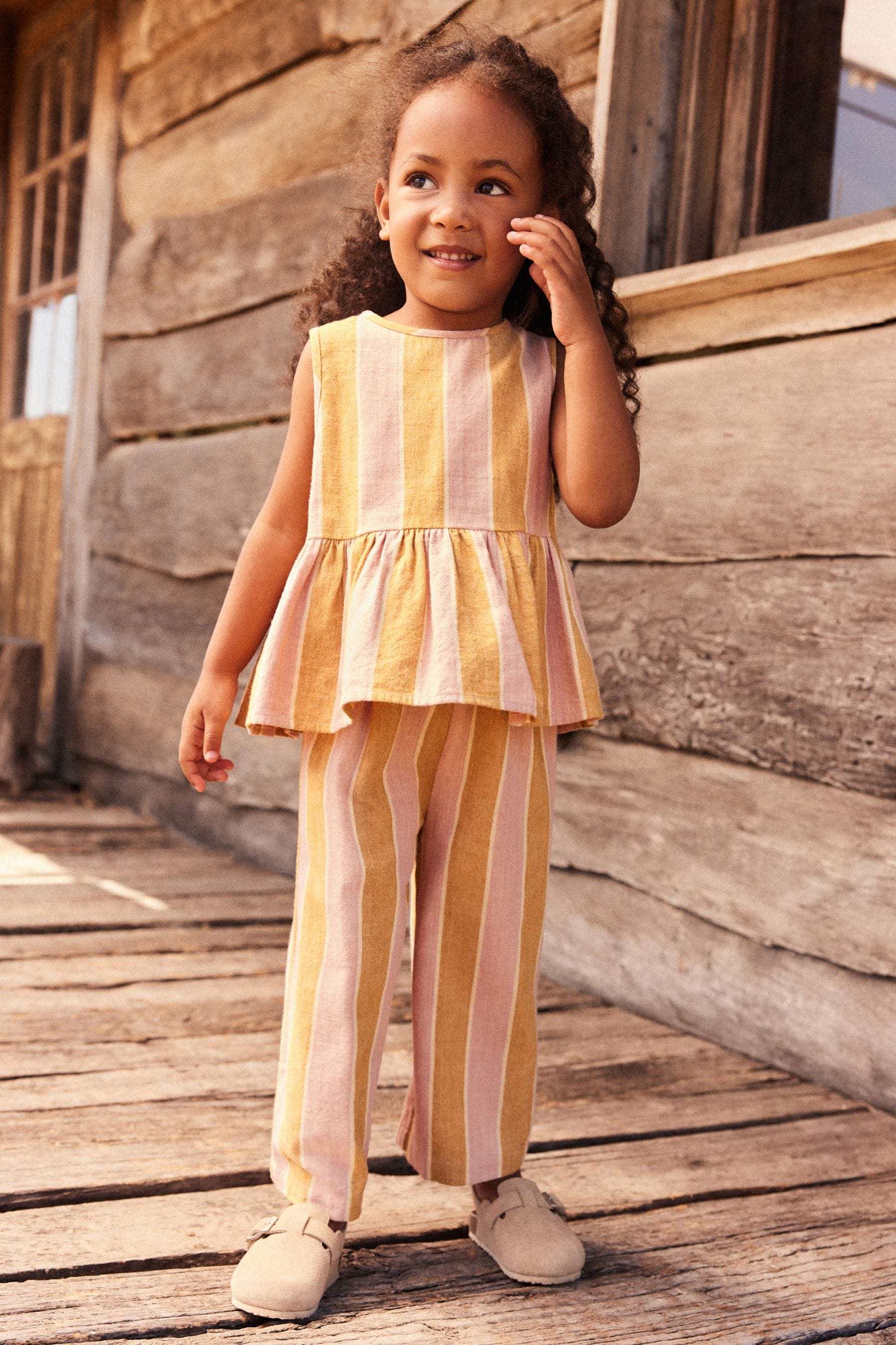 Pink/Yellow Stripe Co-ord Set (3mths-8yrs)