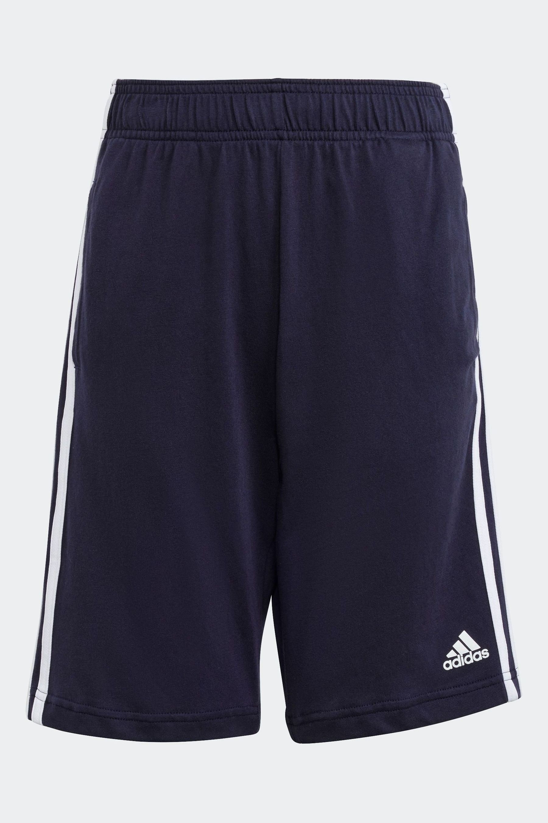 adidas Blue Sportswear Essentials 3 Stripes Knit Shorts