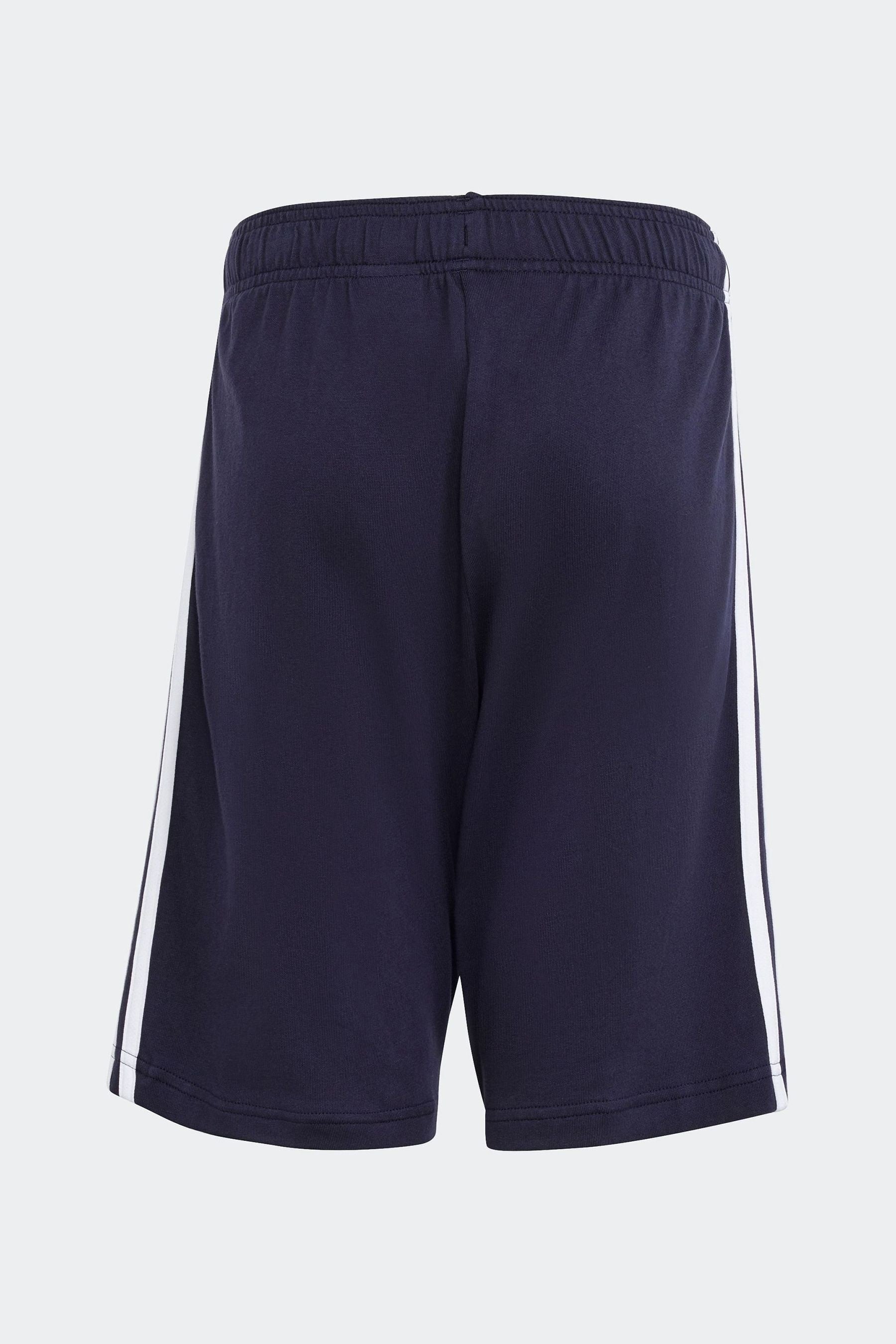 adidas Blue Sportswear Essentials 3 Stripes Knit Shorts