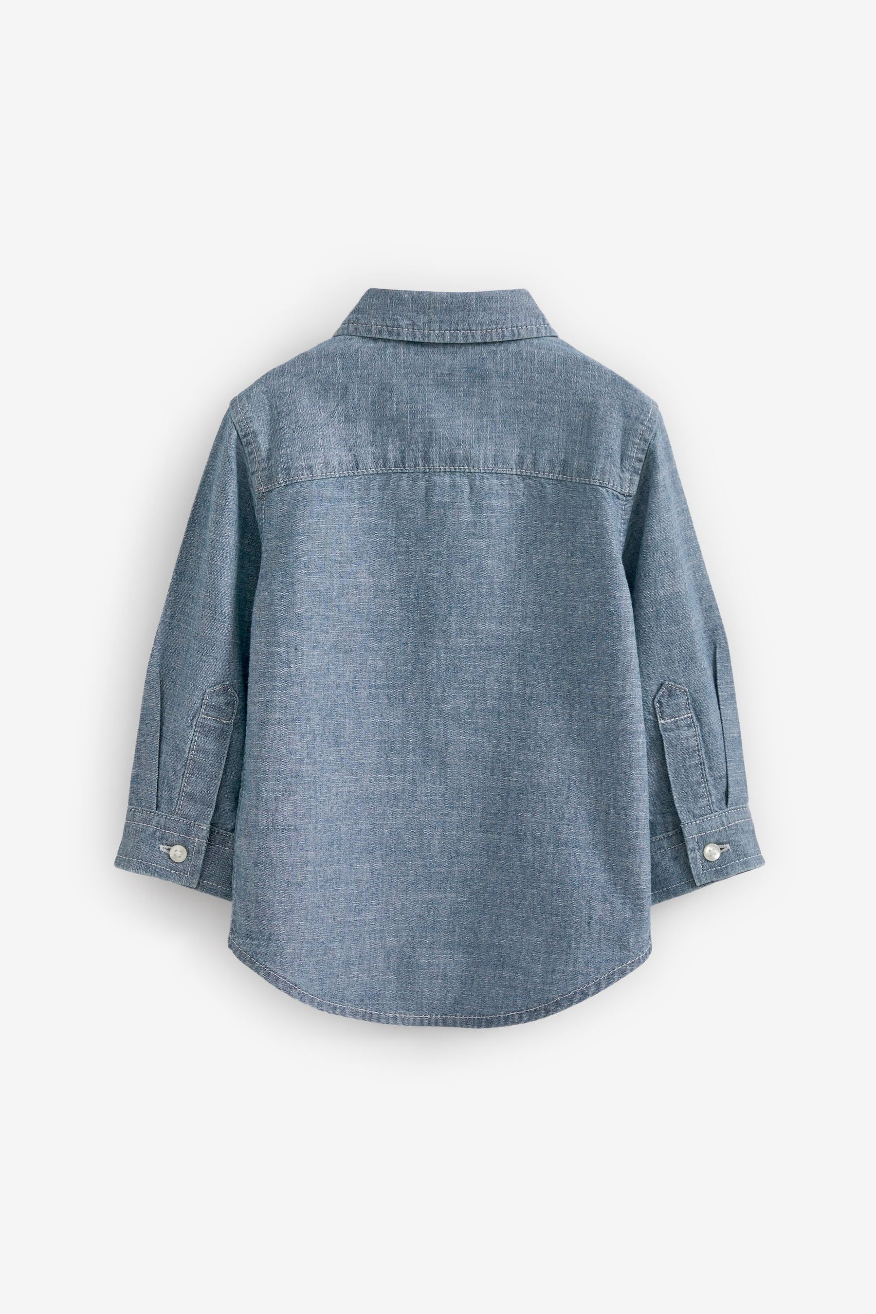 Blue Long Sleeve Chambray Shirt (3mths-12yrs)