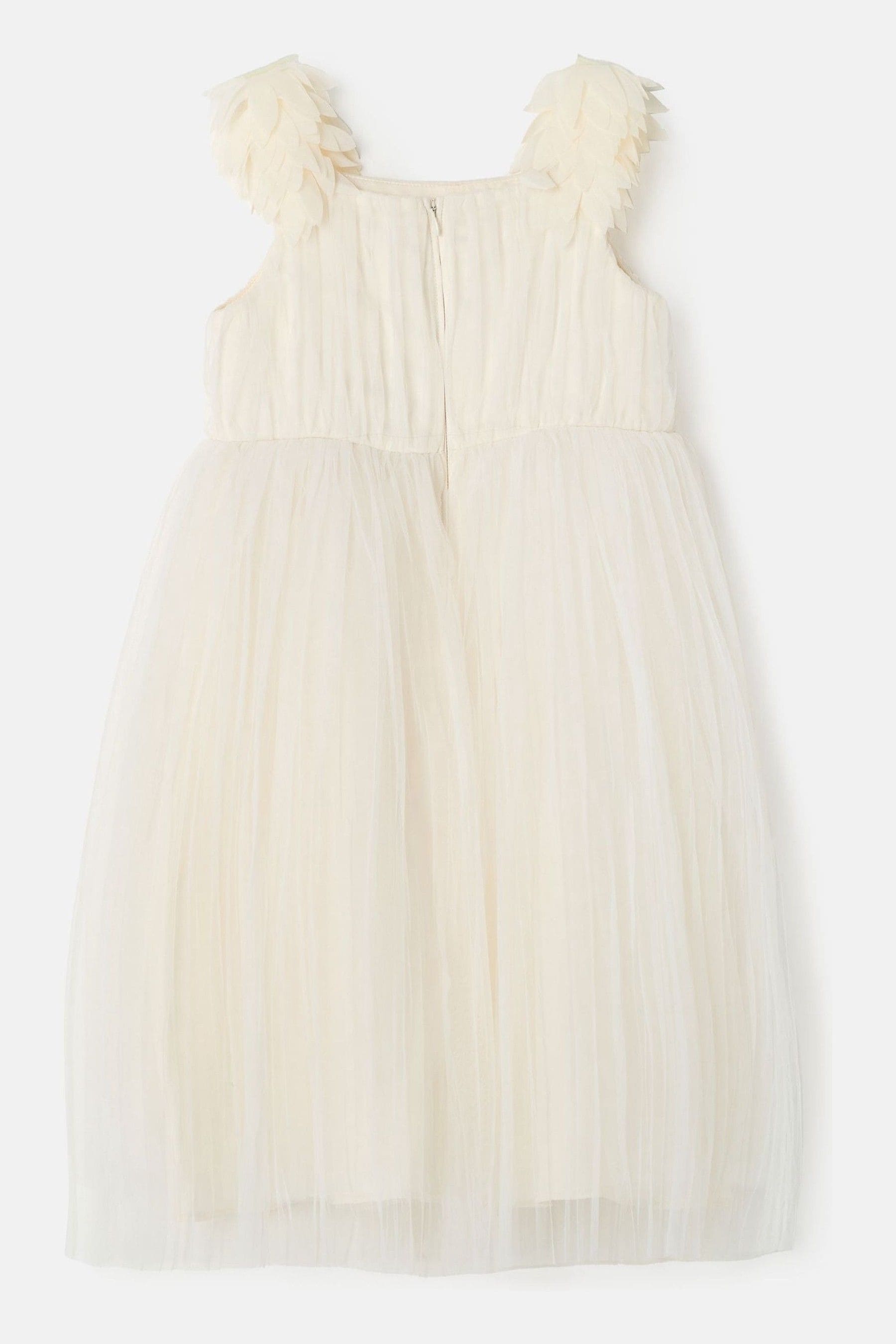 Ivory White Angel & Rocket Petal Shoulder Valerie Dress