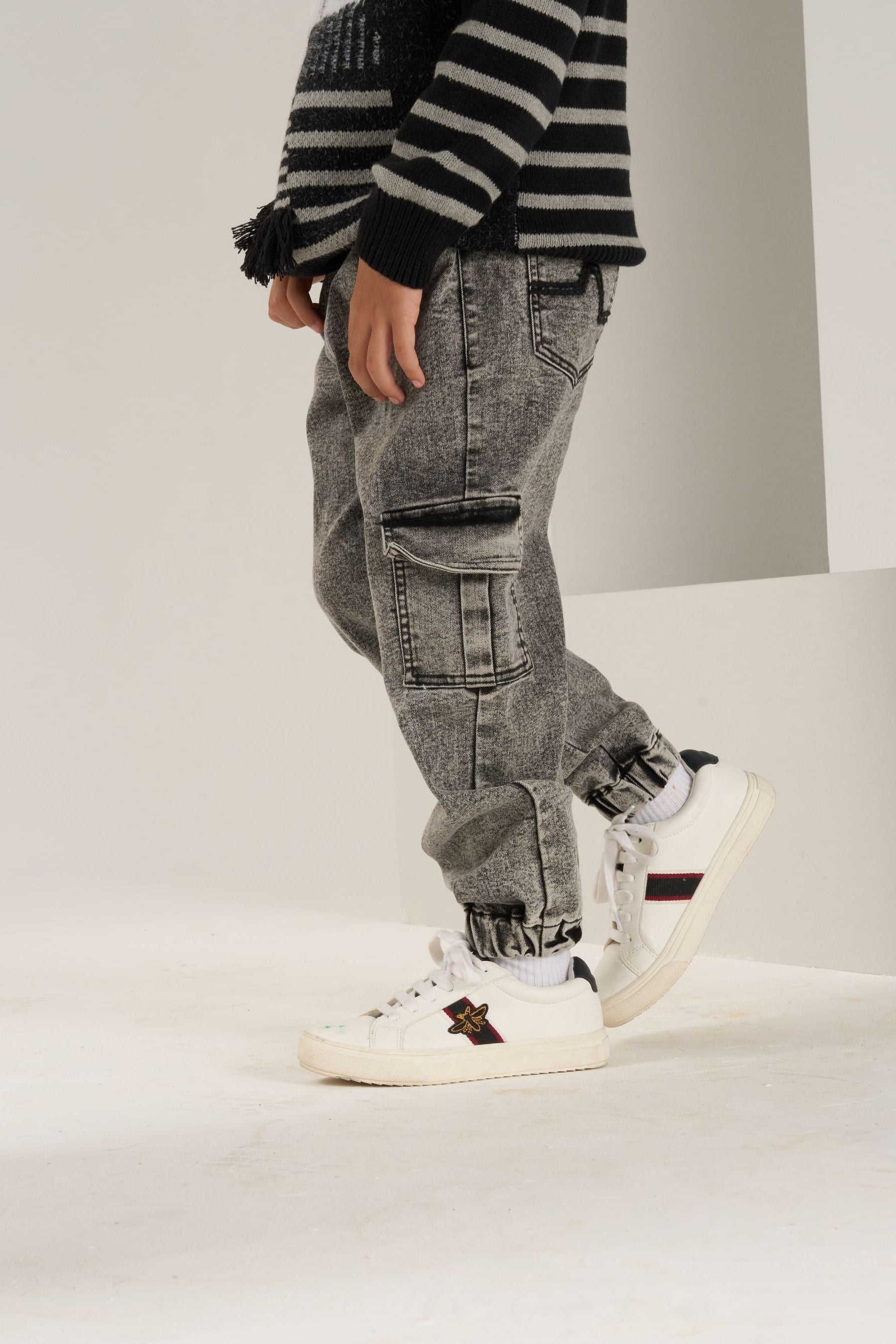 Angel & Rocket Grey Nile Washed 100% Cotton Jogger Jeans