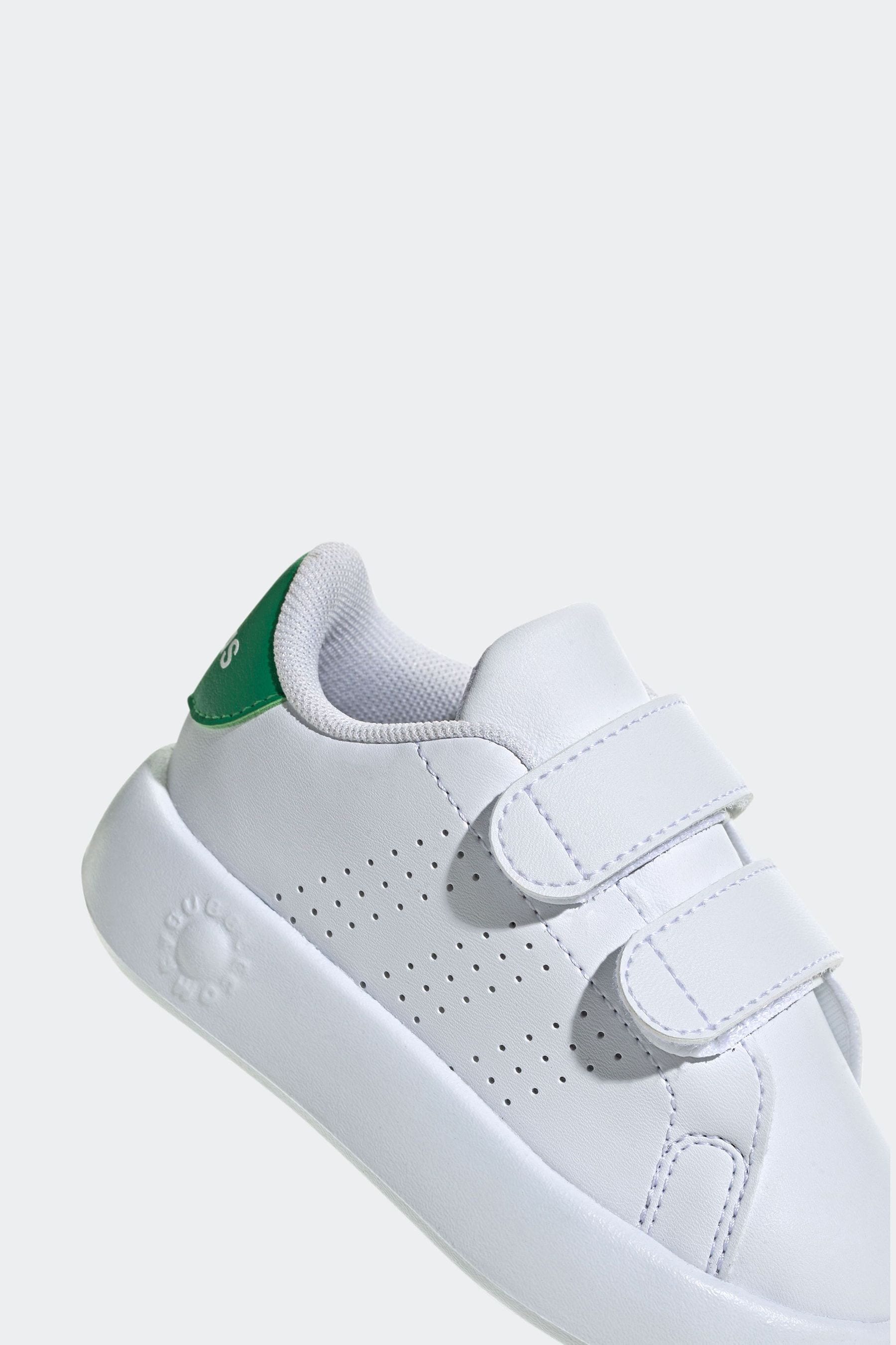 White/Green adidas Kids Advantage Shoes