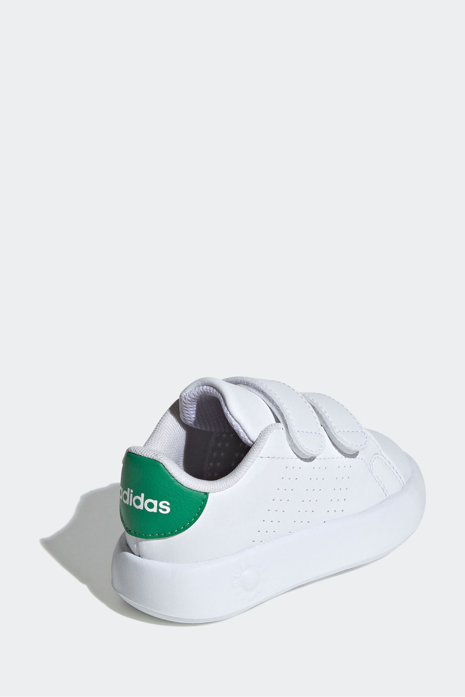 White/Green adidas Kids Advantage Shoes