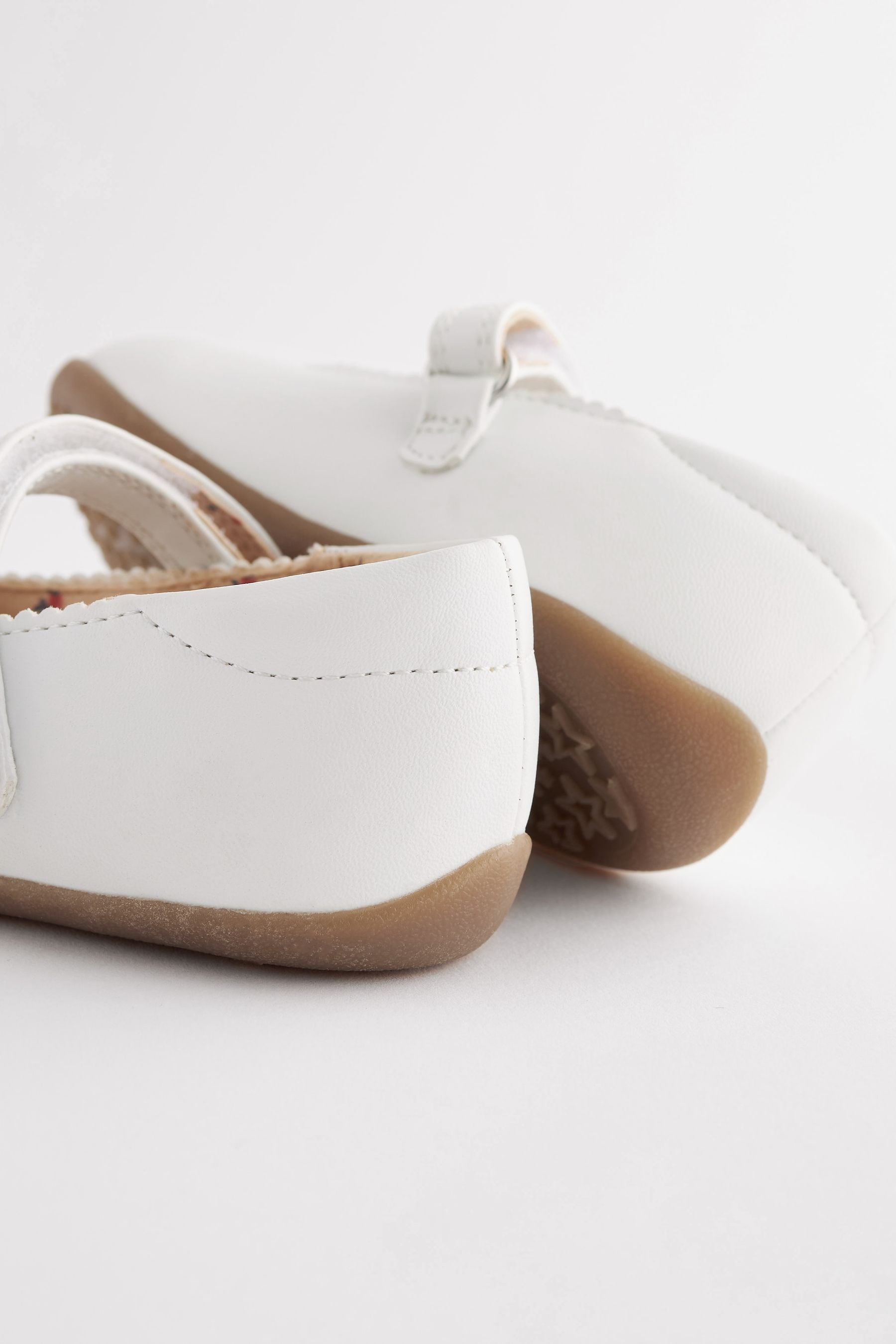 White Standard Fit (F) Butterfly Mary Jane Shoes