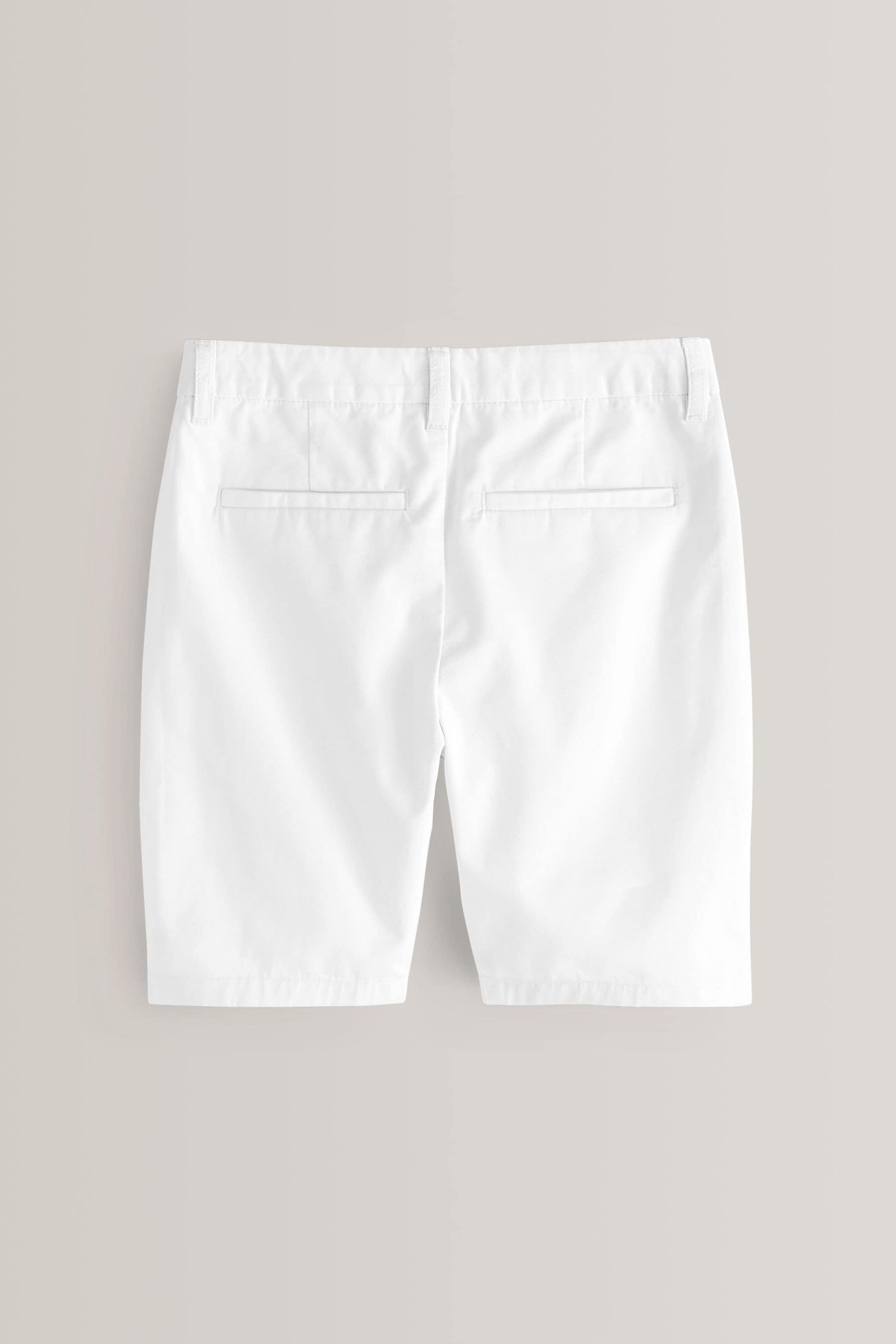 White 100% Cotton Chino Shorts (3-16yrs)