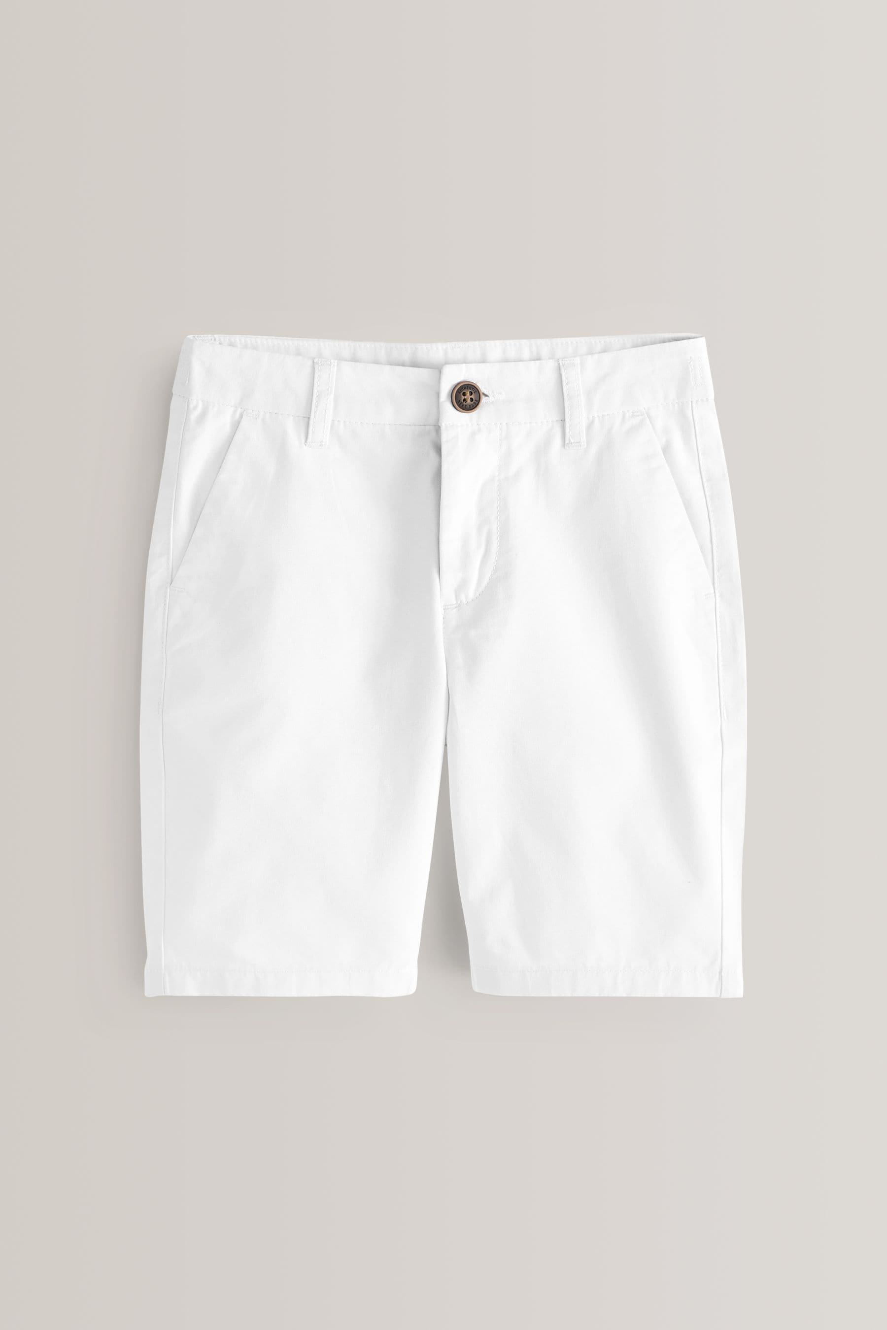 White 100% Cotton Chino Shorts (3-16yrs)