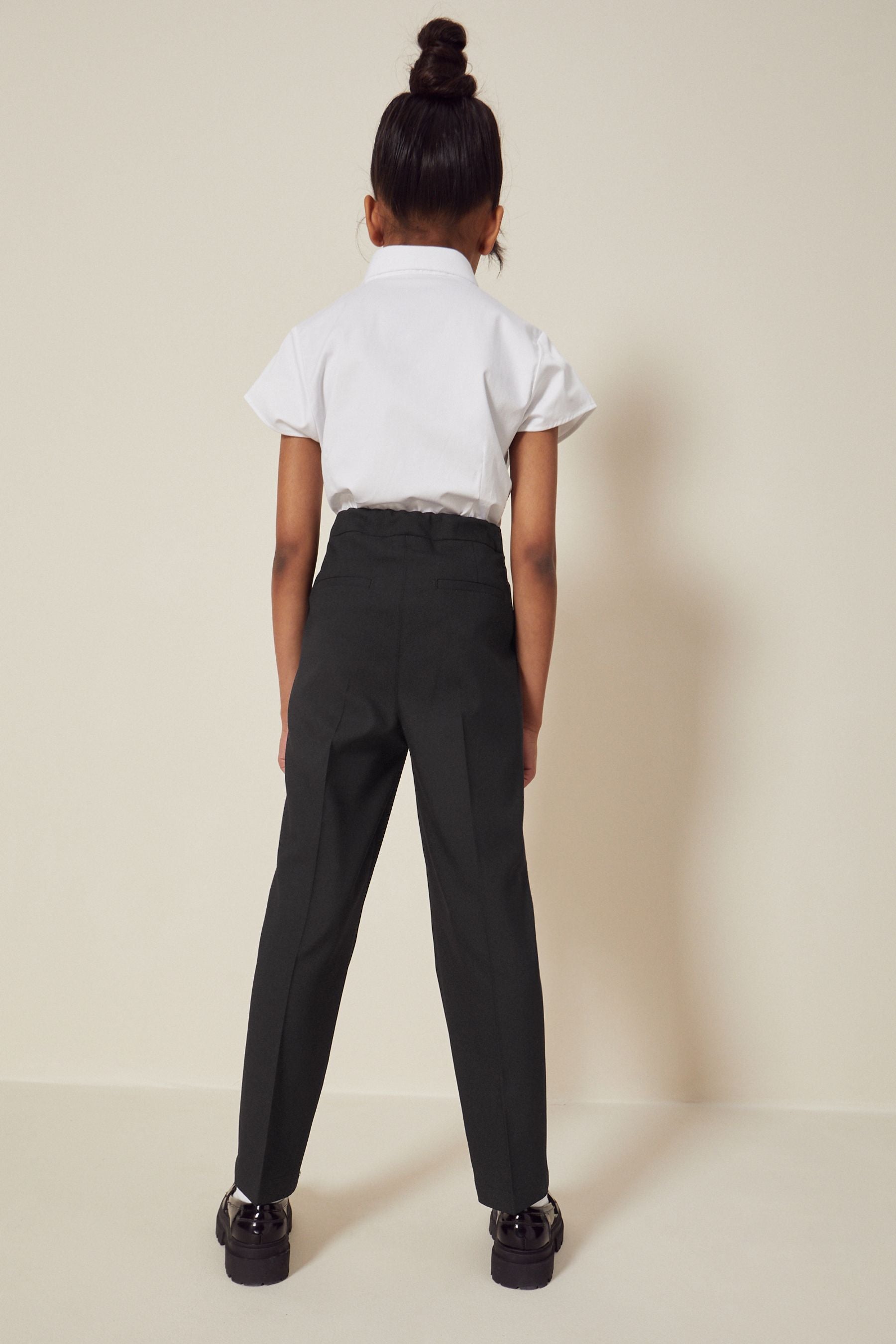 Black Senior Tapered Gold Snap School Trousers (9-18yrs)