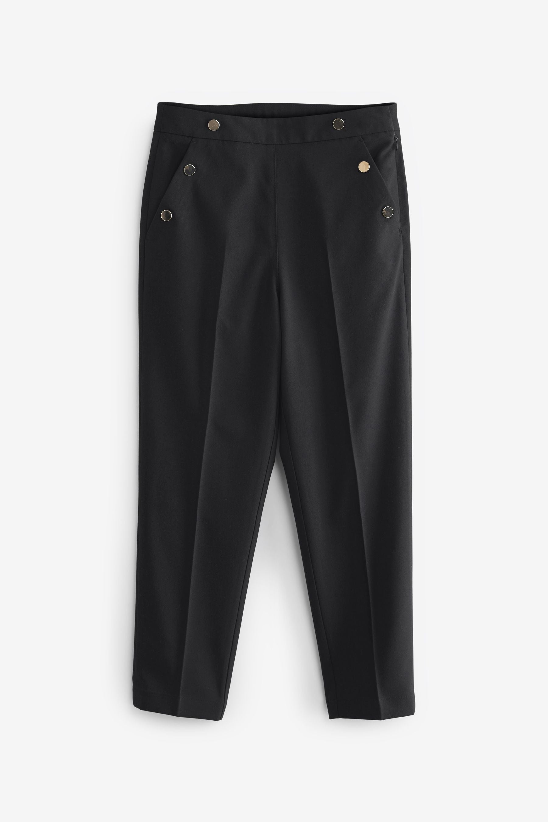 Black Senior Tapered Gold Snap School Trousers (9-18yrs)