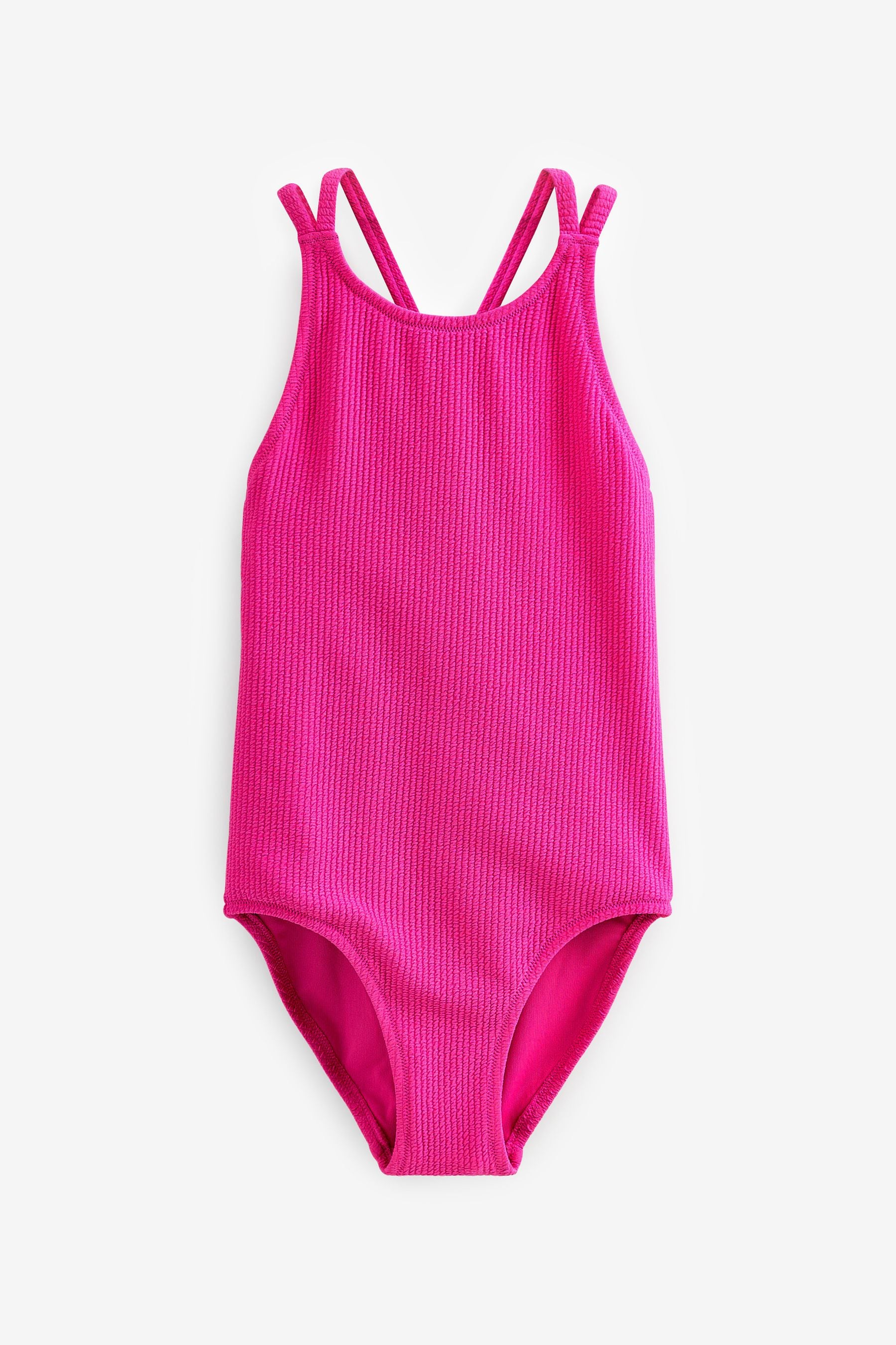 Pink Textured Swimsuit (3-16yrs)