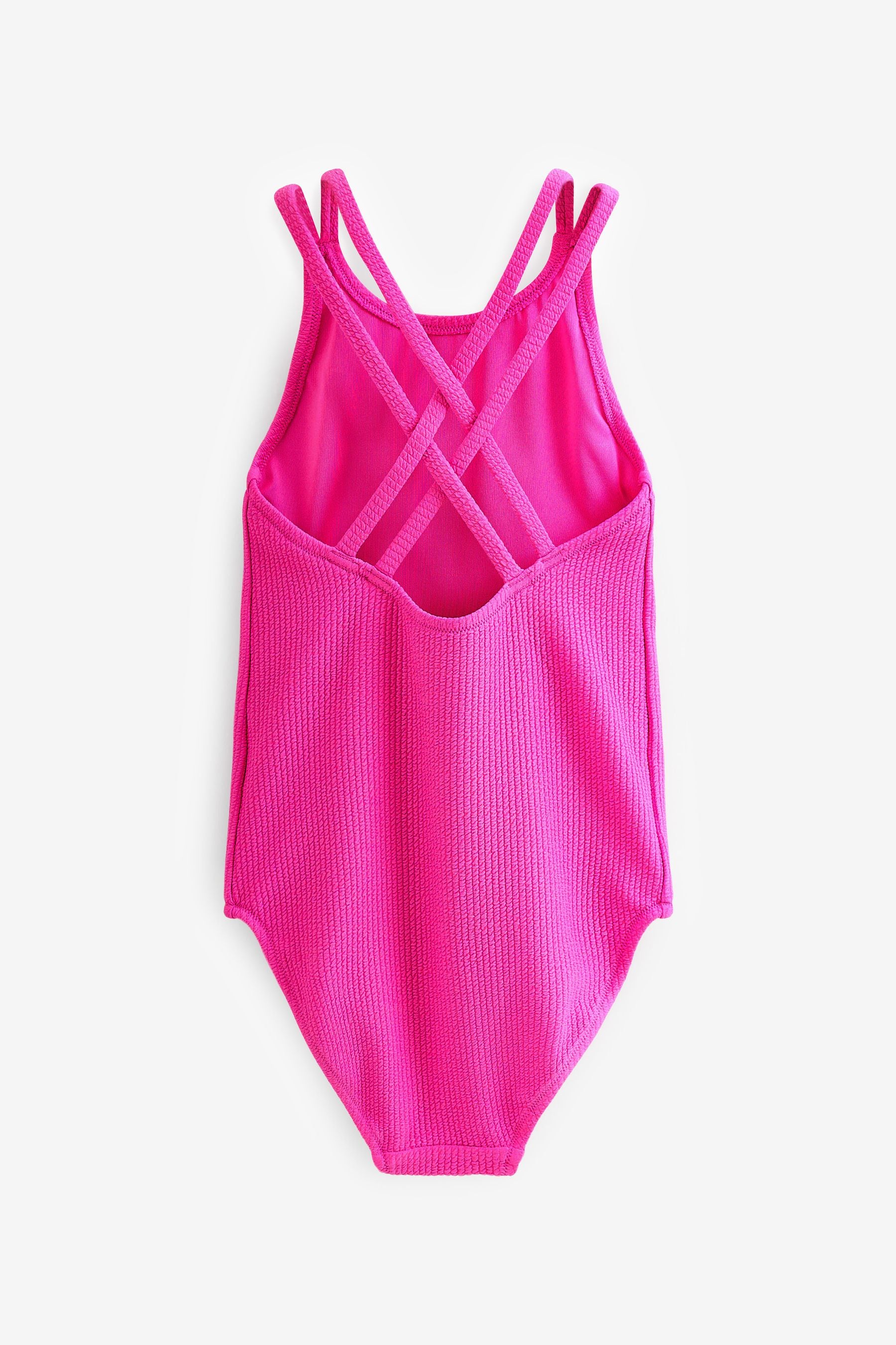 Pink Textured Swimsuit (3-16yrs)