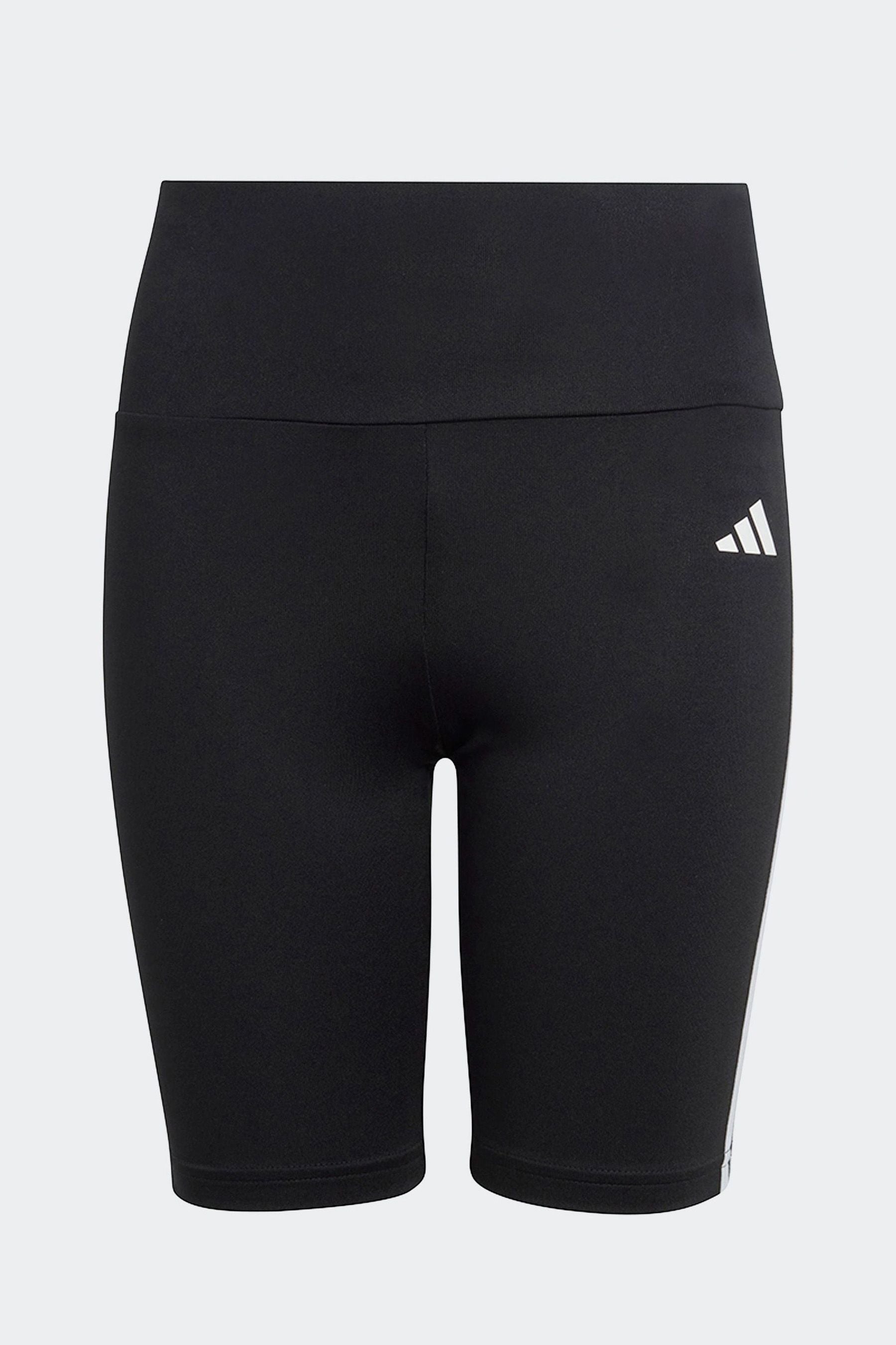 adidas Black Sportswear Train Essentials Aeroready 3-Stripes Training Biker Tights