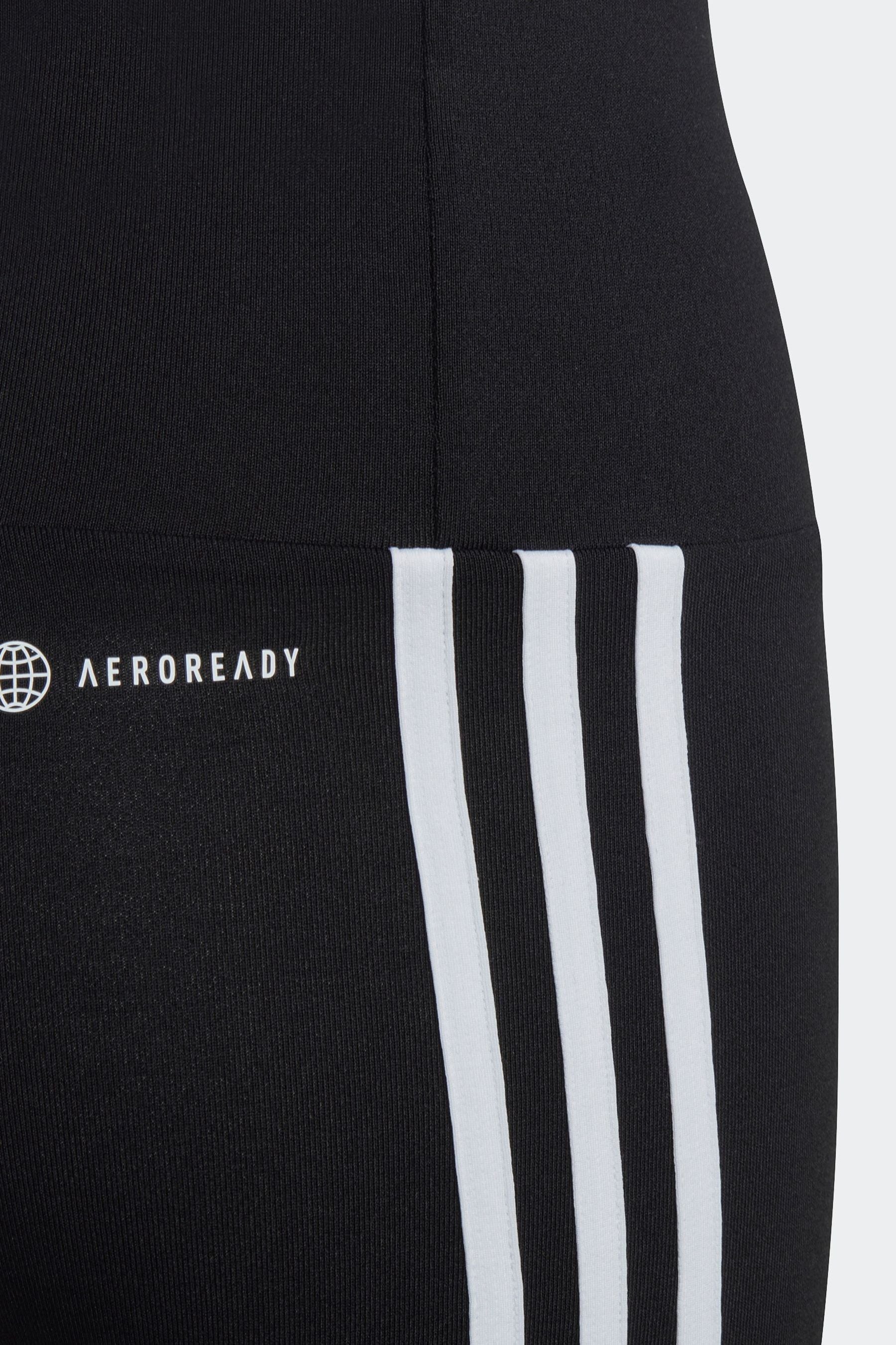 adidas Black Sportswear Train Essentials Aeroready 3-Stripes Training Biker Tights