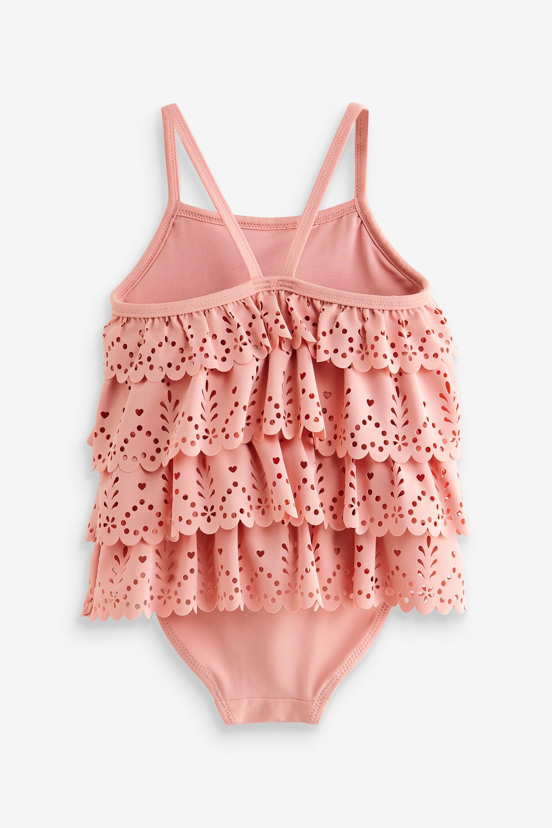 Pink Broderie Ruffle Swimsuit (3mths-7yrs)