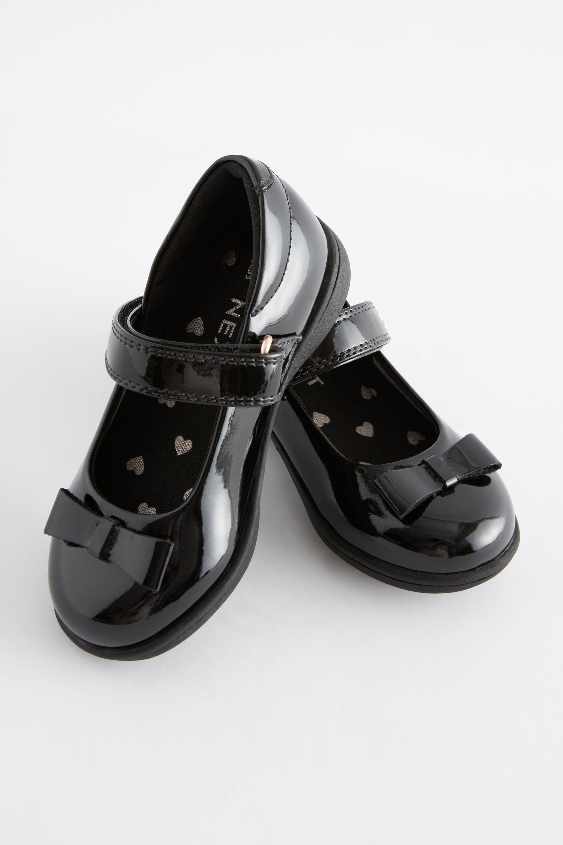 Black Patent Infant School Bow Mary Jane Shoes