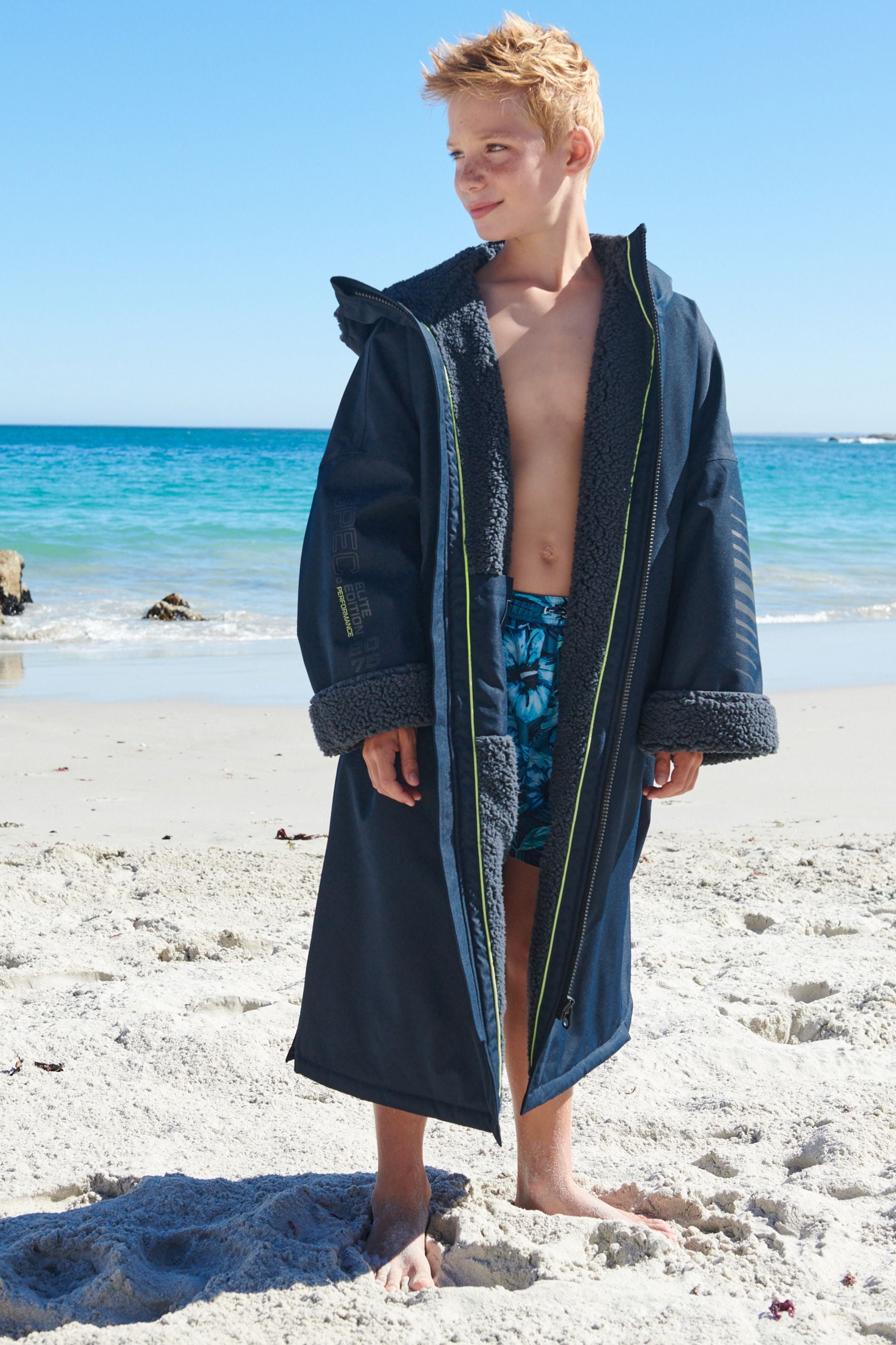 Navy Blue Waterproof Changing Robe (3-16yrs)