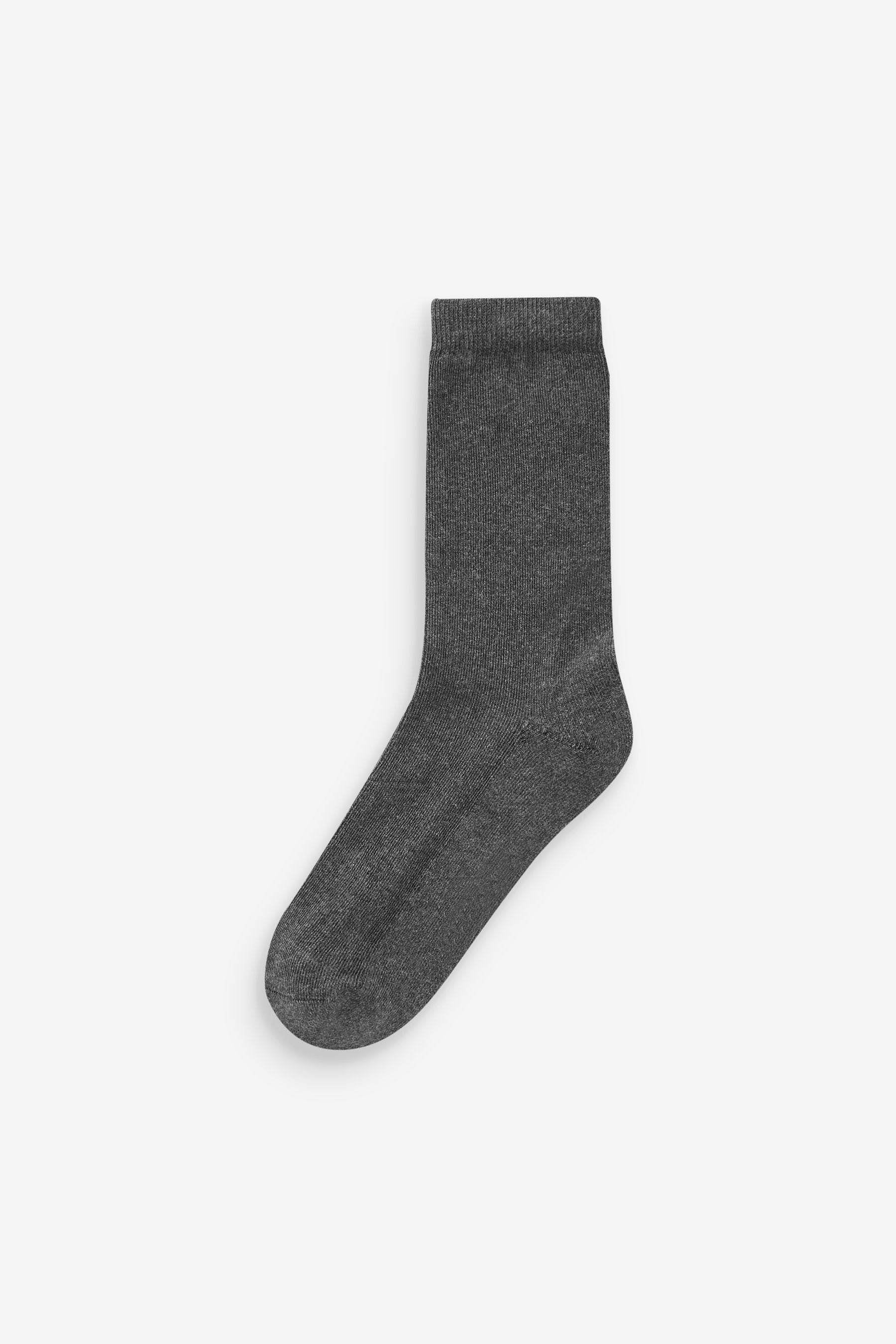 Grey 7 pack cushioned footbed socks