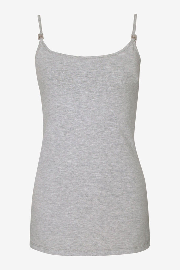 JoJo Maman B?©b?© Grey Maternity & Nursing Vest Top