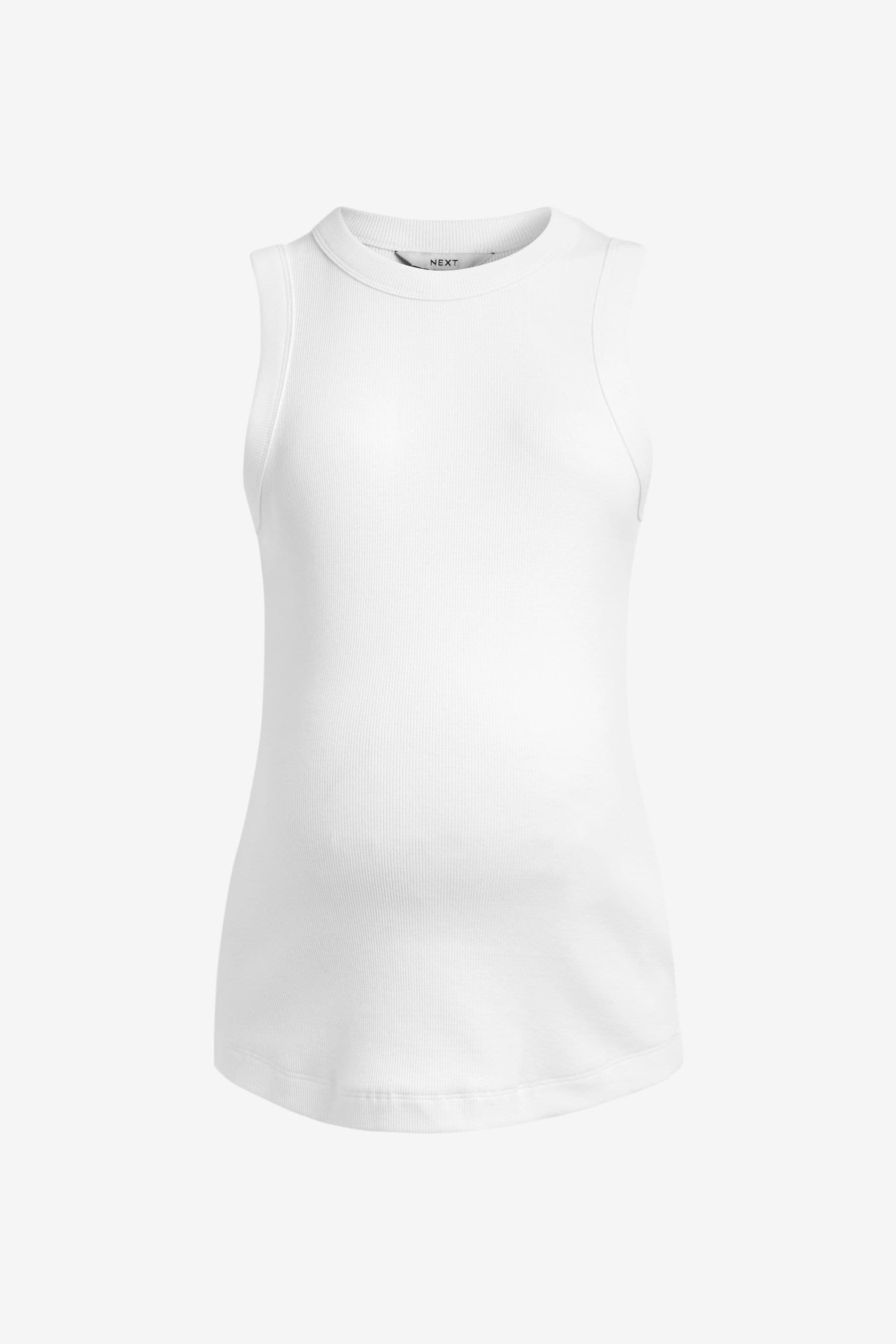 White Maternity Racer Vest