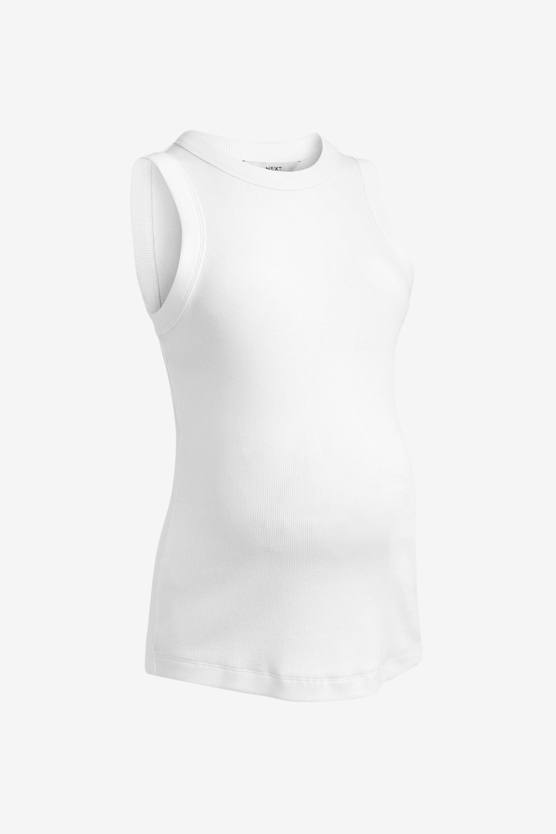 White Maternity Racer Vest