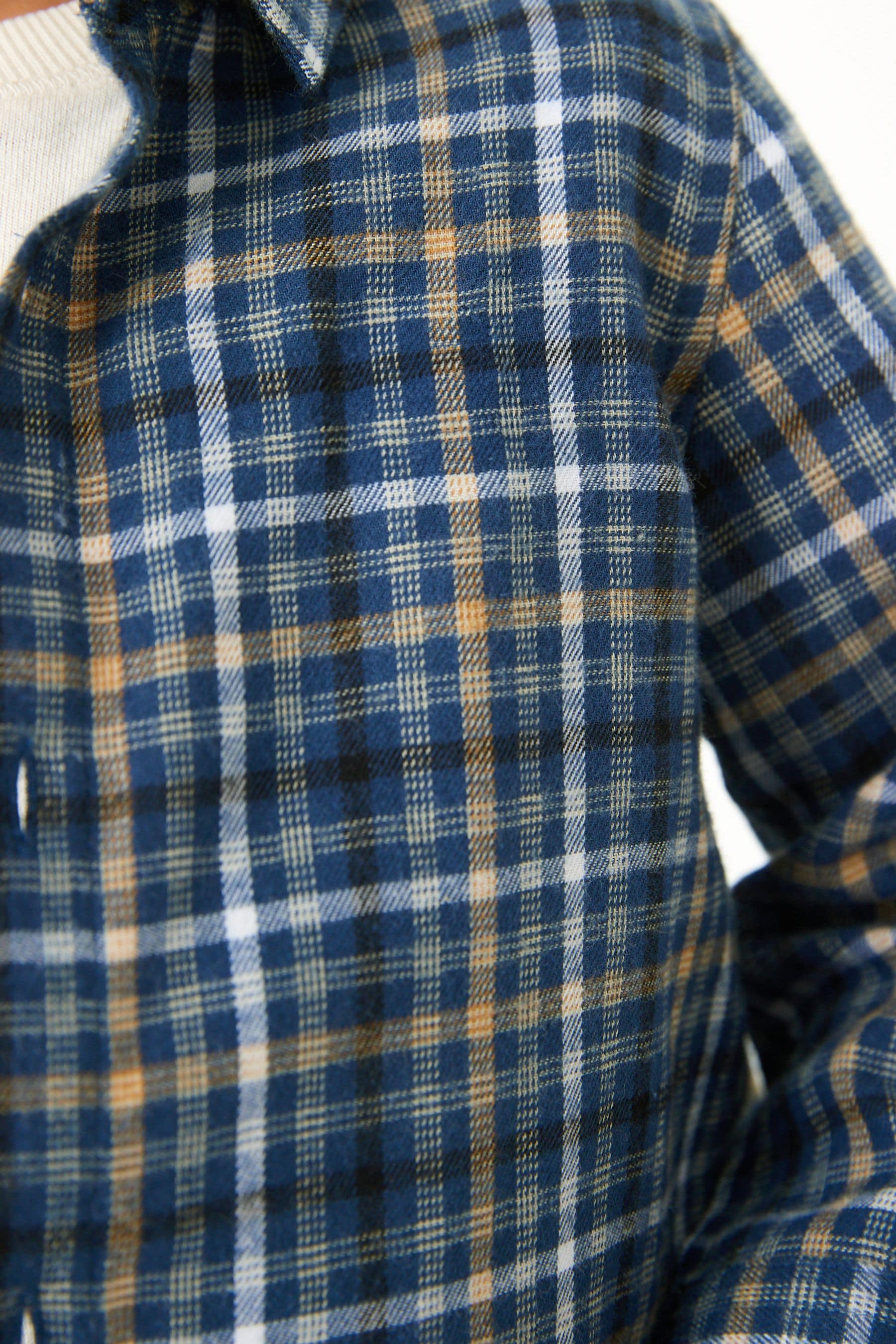 Blue Long Sleeve Check Shirt (3mths-7yrs)