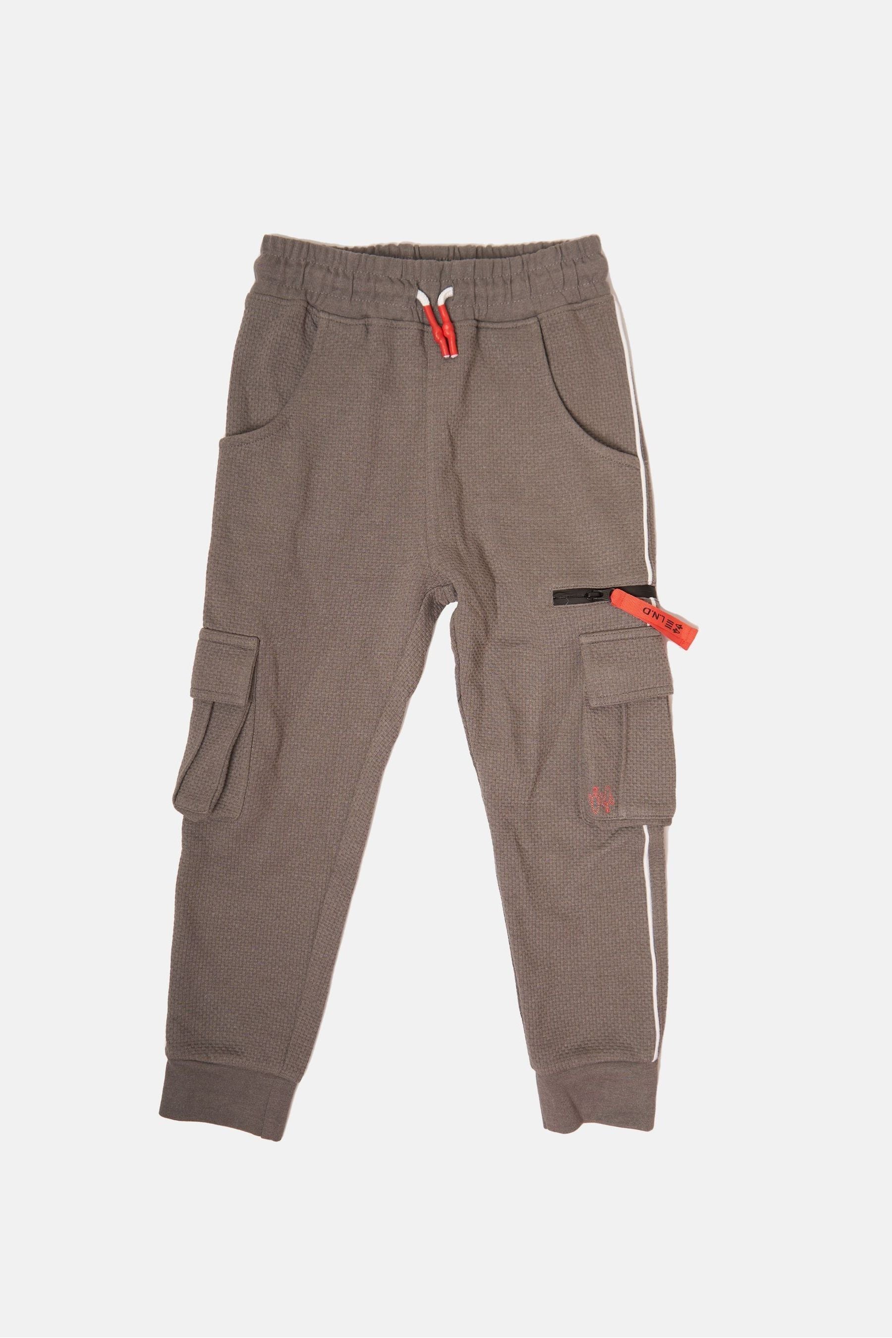 Grey Brown Angel & Rocket Pocket Frank Cargo Joggers