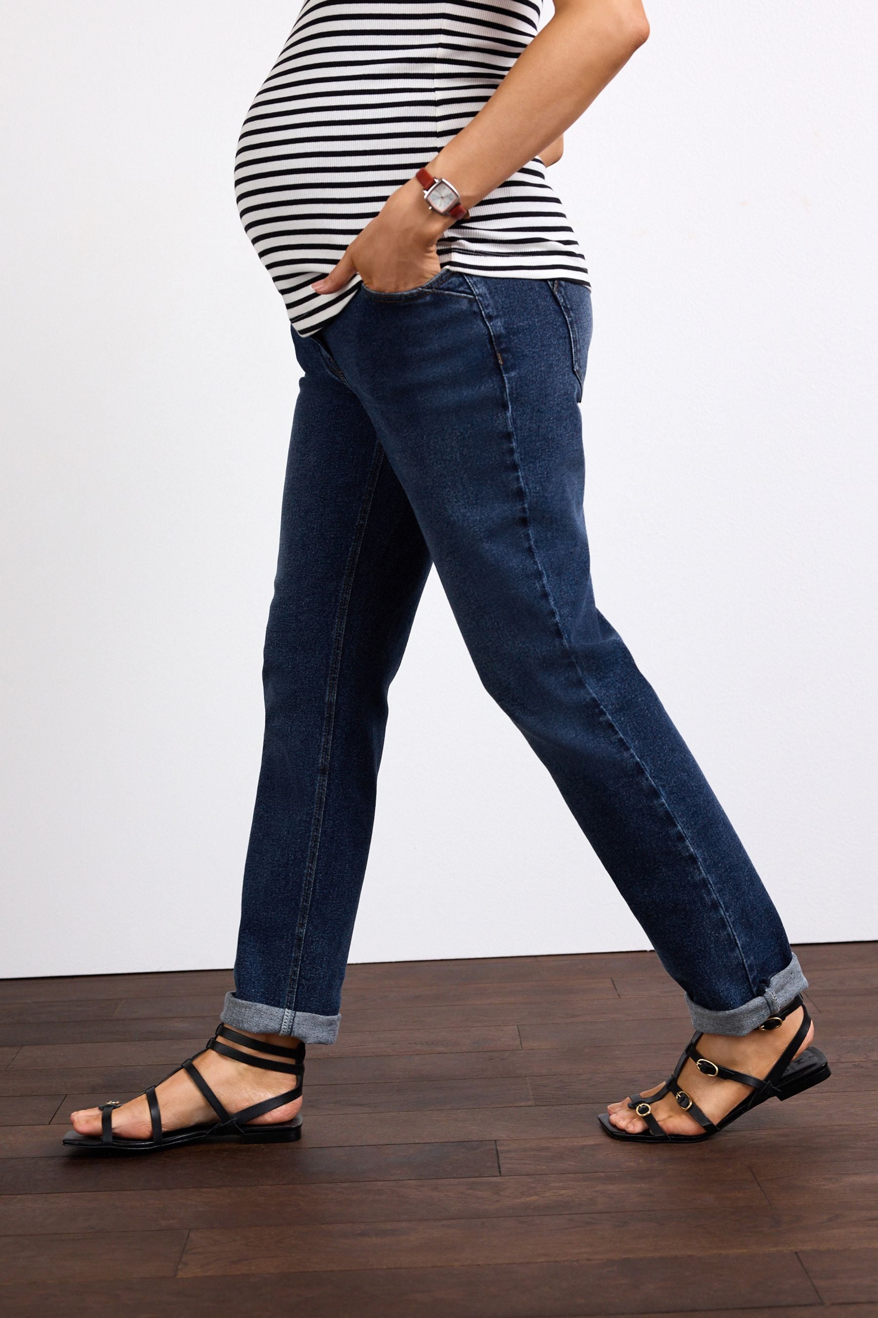 Dark Blue Maternity Skinny Jeans