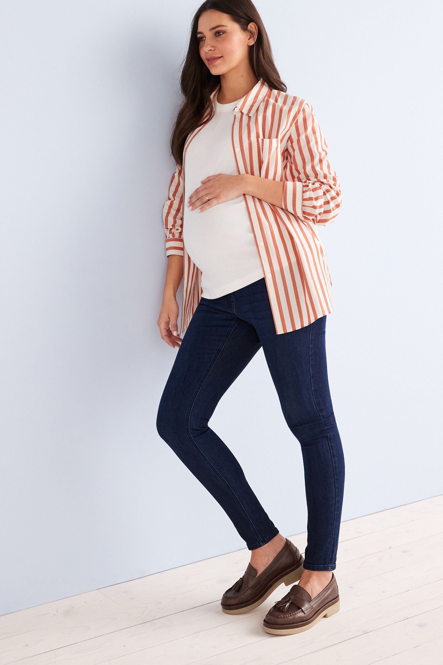 Dark Blue Maternity Skinny Jeans