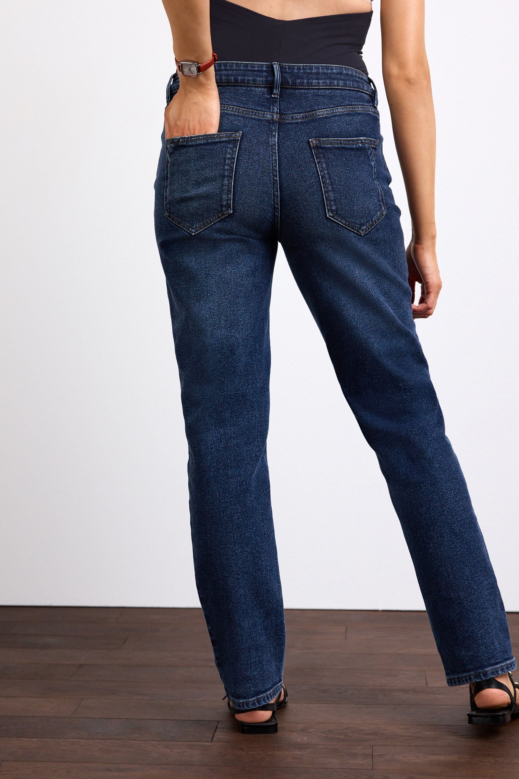 Dark Blue Maternity Skinny Jeans