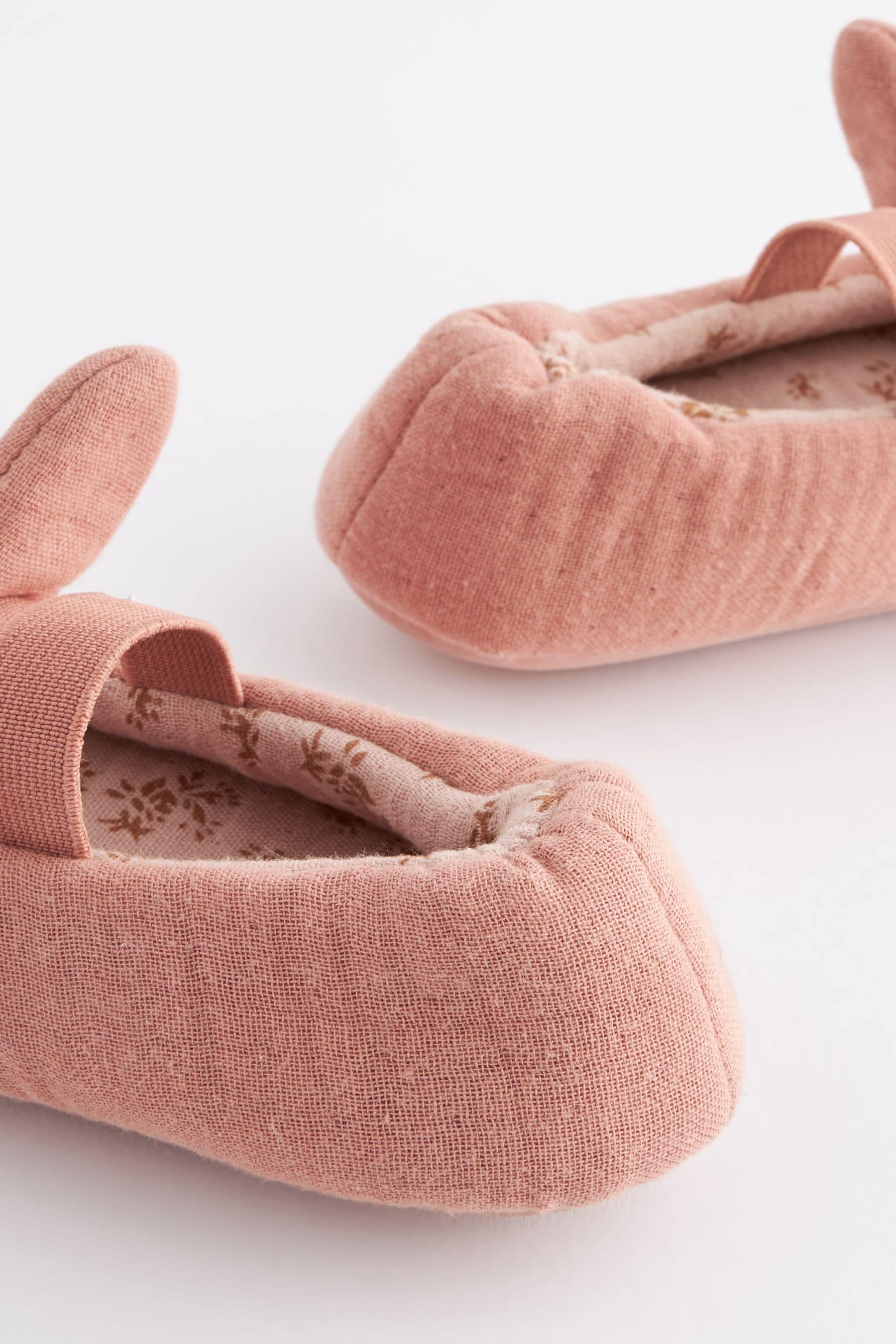 Pink Bunny Mary Jane Slippers