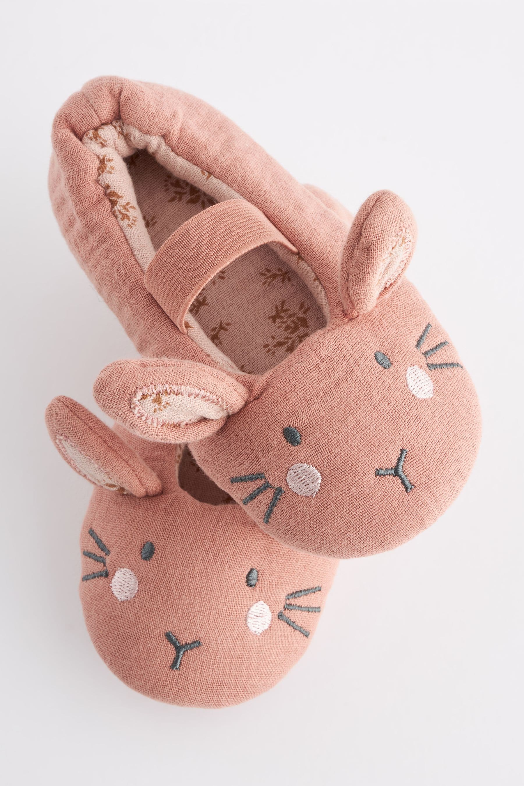 Pink Bunny Mary Jane Slippers