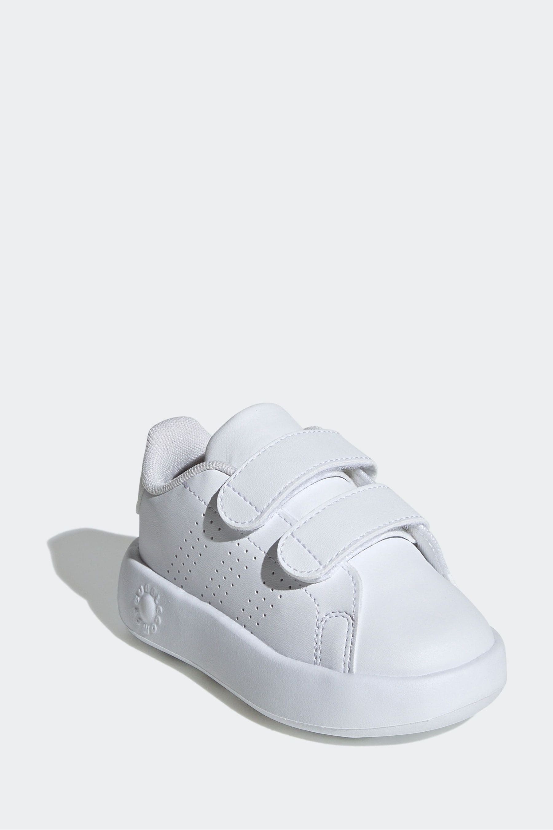 White adidas Kids Advantage Shoes