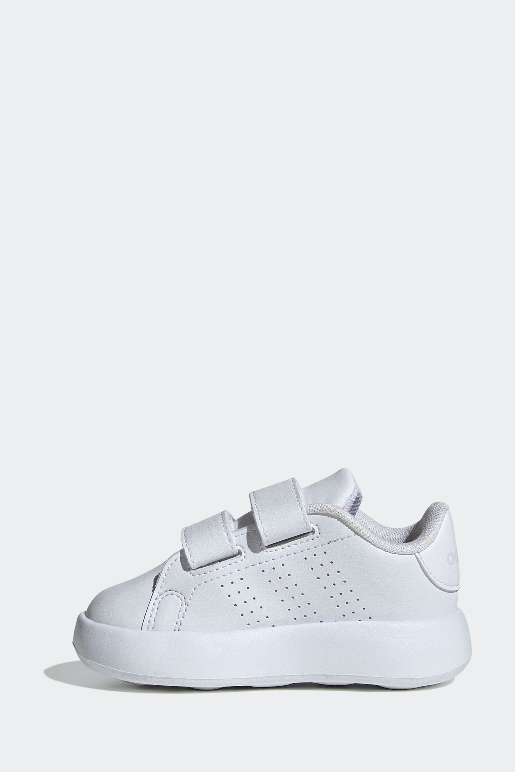 White adidas Kids Advantage Shoes