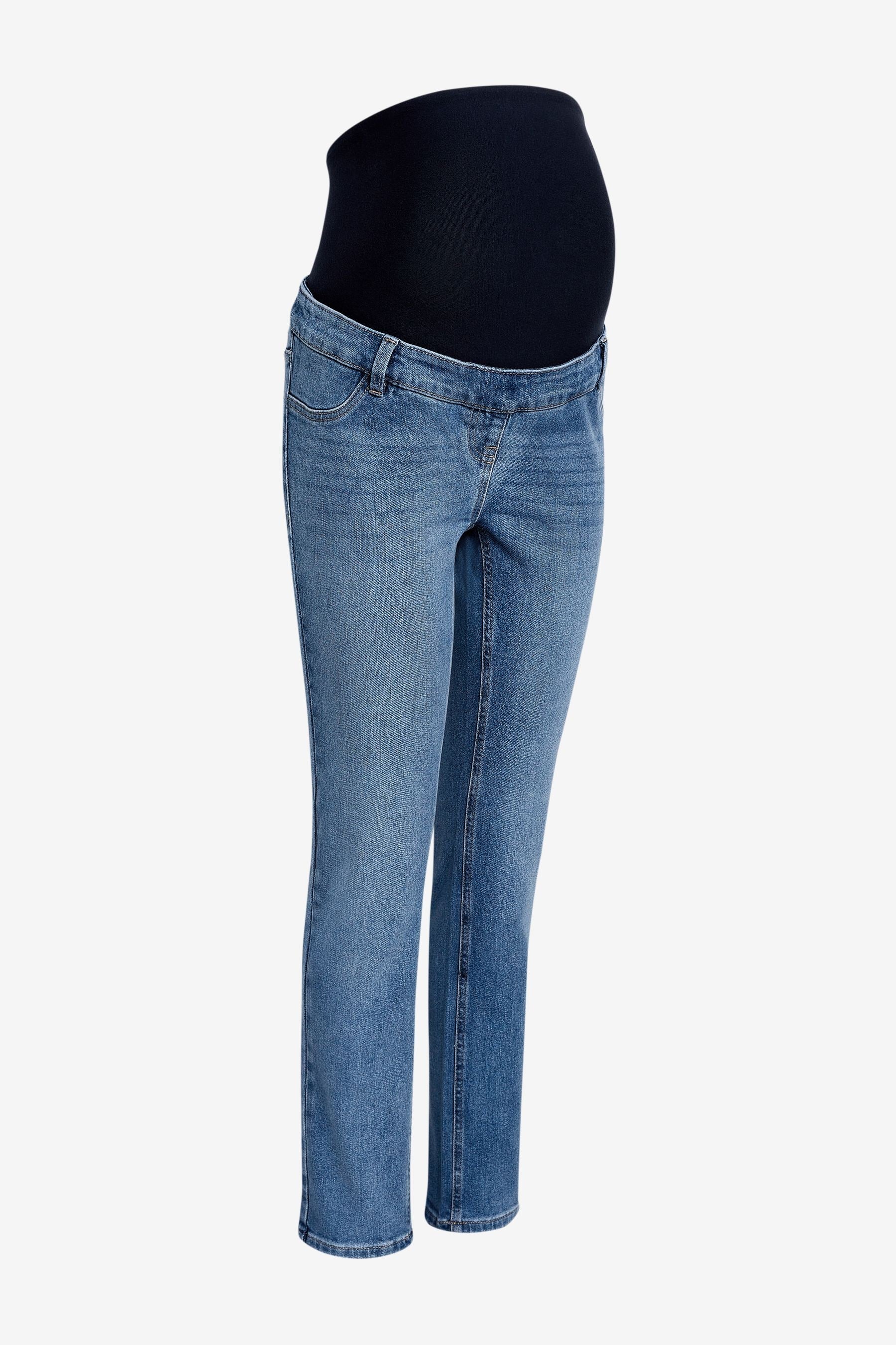 Mid Blue Maternity Slim Fit Jeans