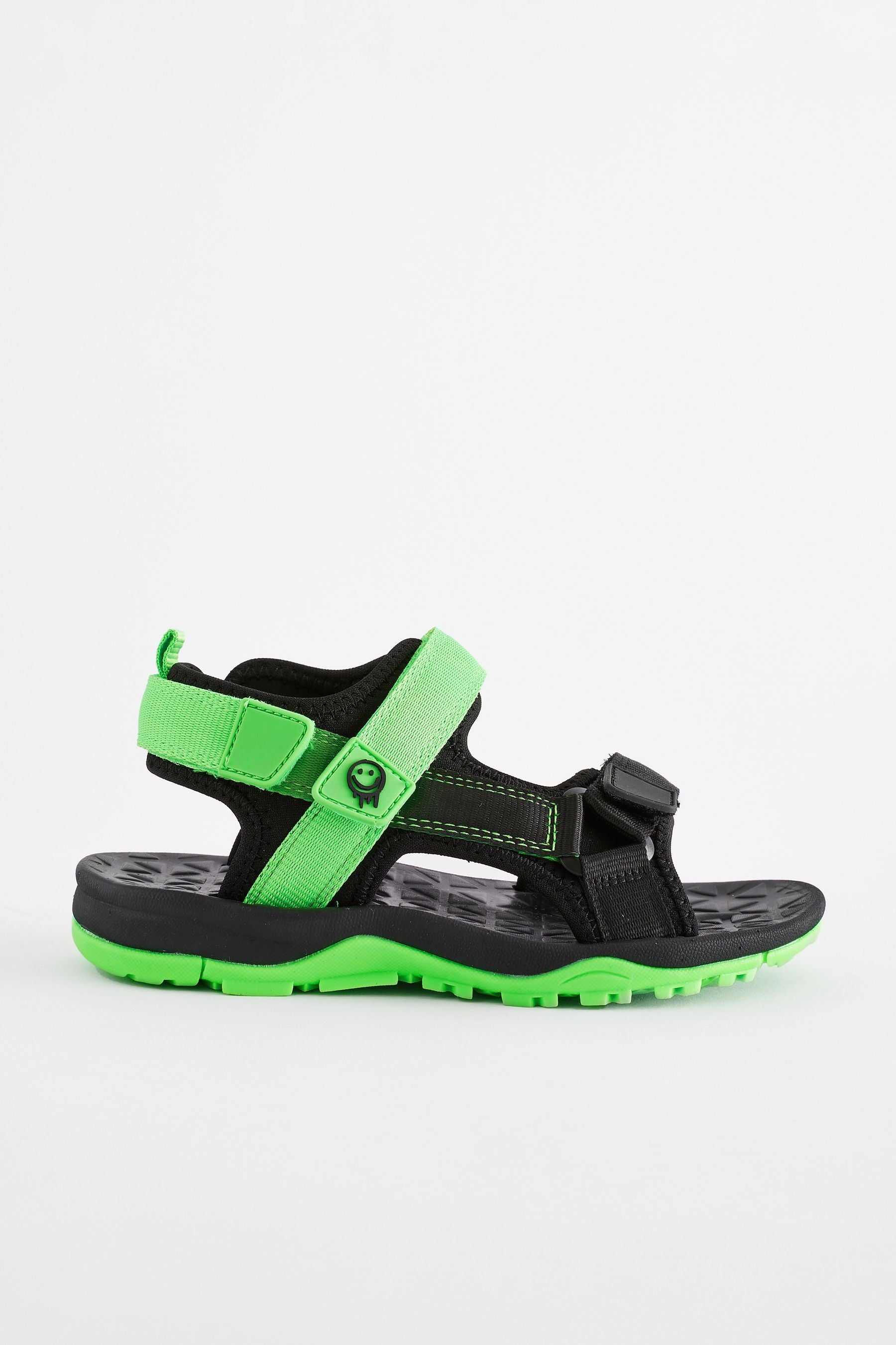 Lime Green Touch Fastening Strap Trekker Sandals