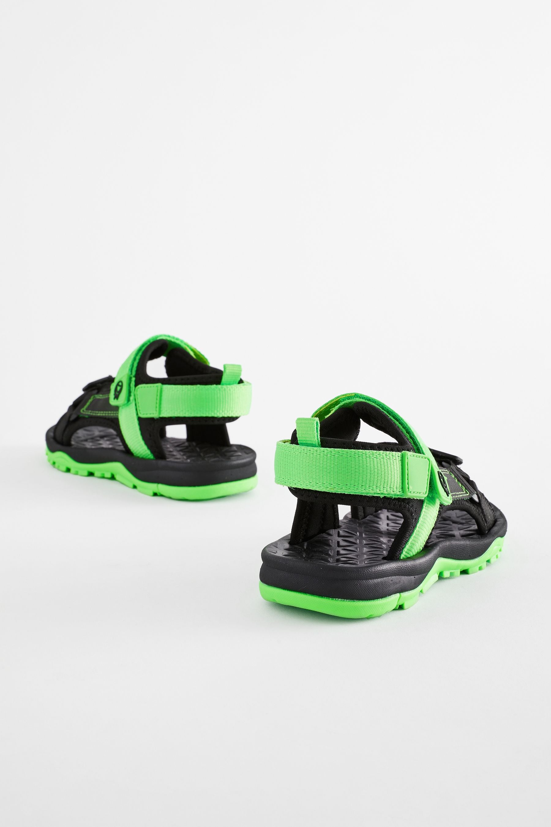 Lime Green Touch Fastening Strap Trekker Sandals