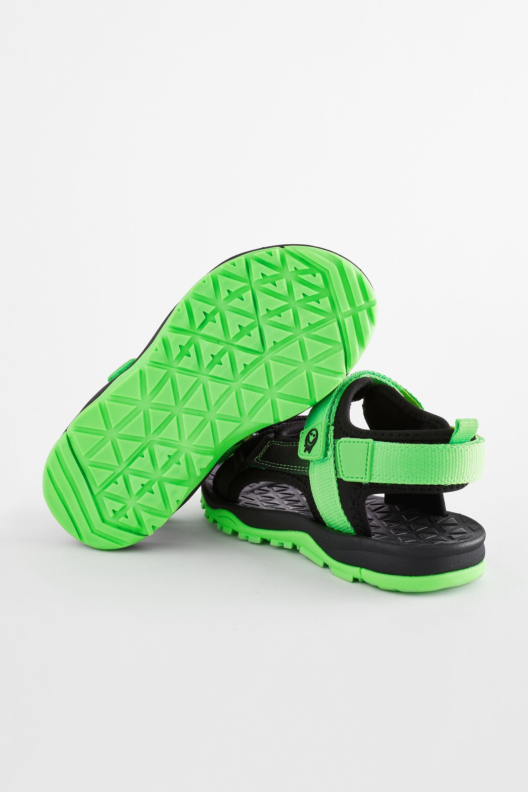 Lime Green Touch Fastening Strap Trekker Sandals