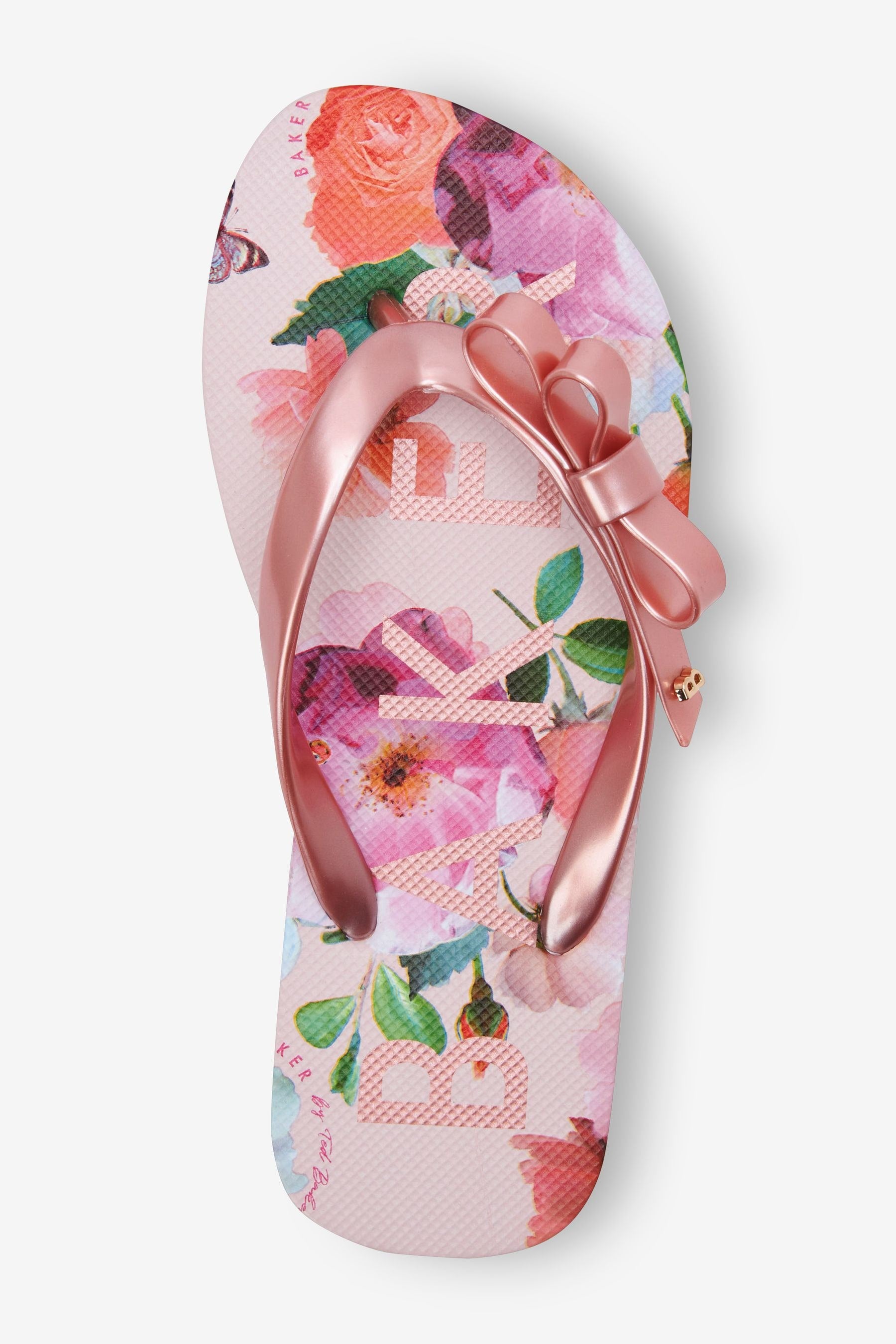 Baker by Ted Baker Floral Printed Bow Flip Flops