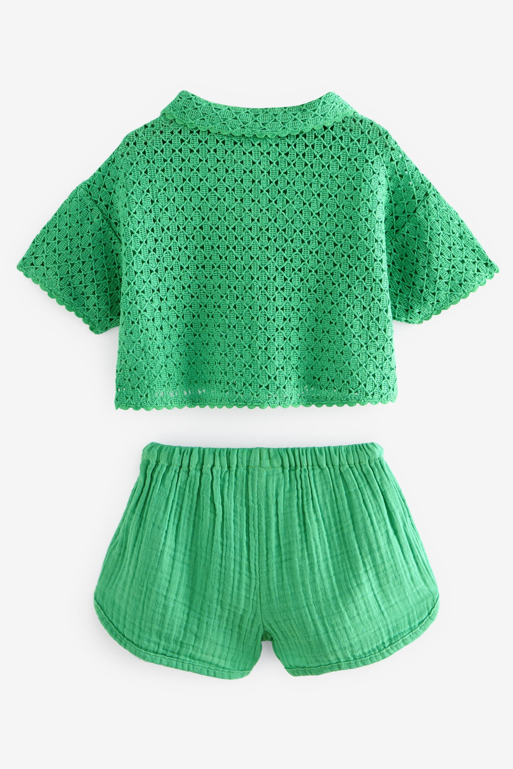 Green Shirt And Shorts Co-ord Set (3mths-8yrs)