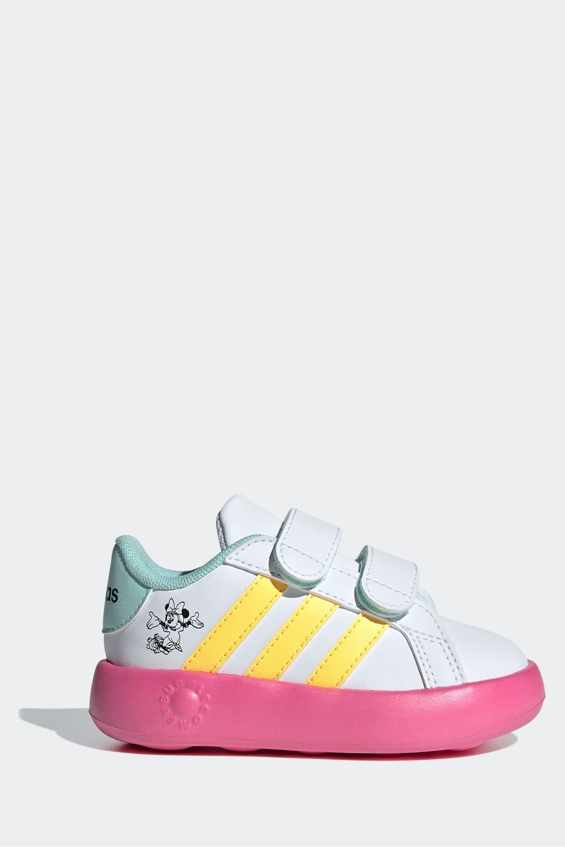 White adidas Grand Court Minnie Shoes