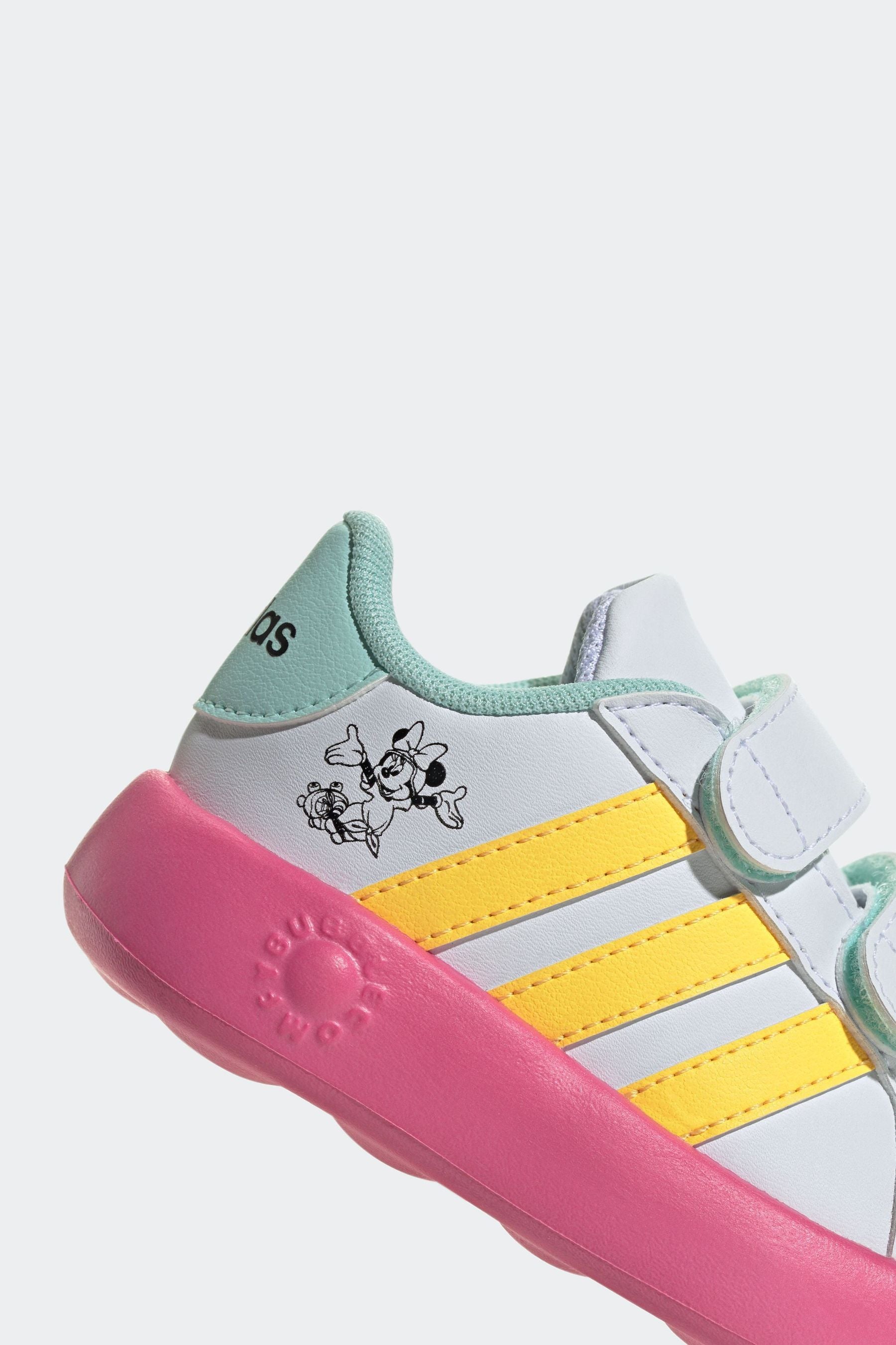 White adidas Grand Court Minnie Shoes